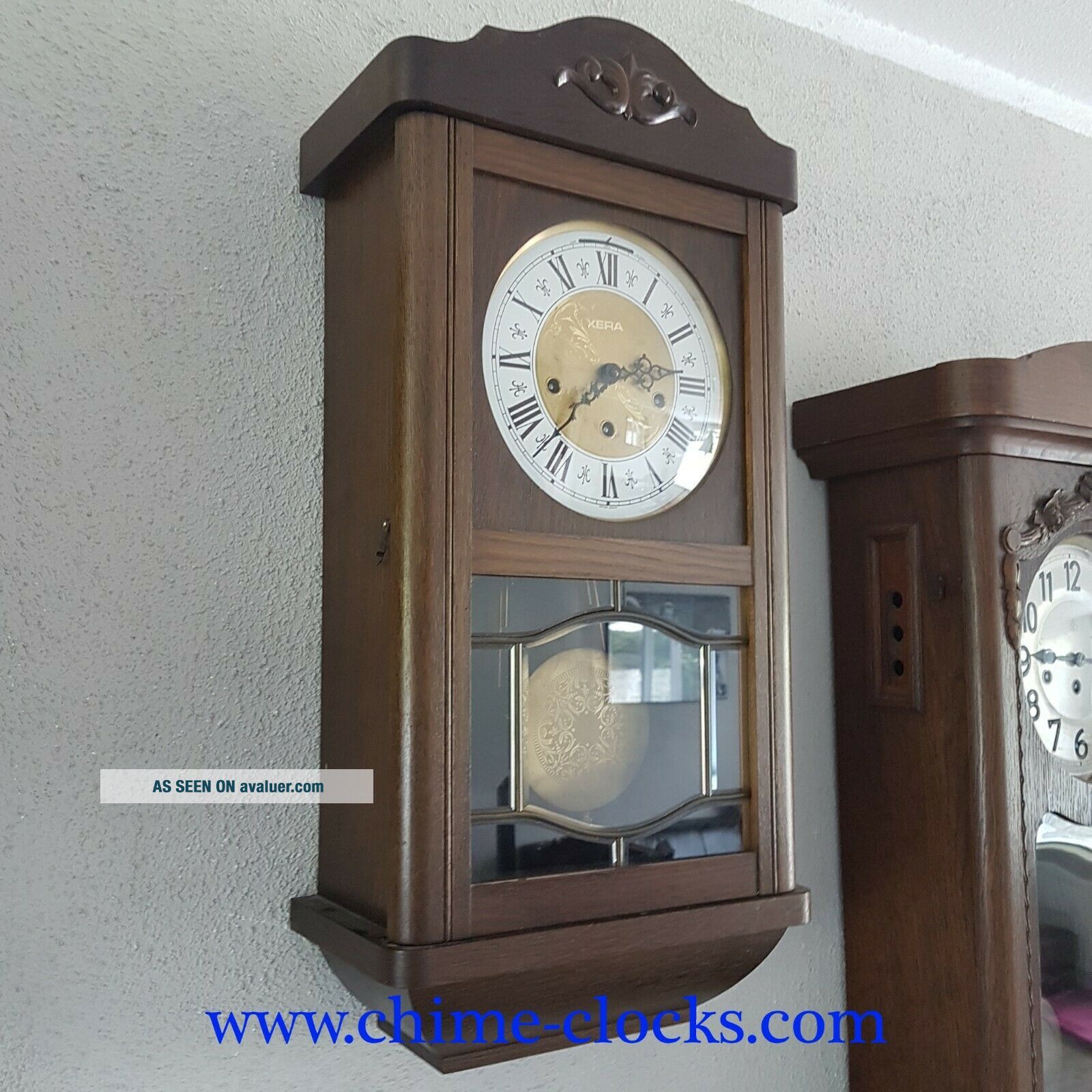 0233 - German Hermle Ave Maria And Westminster Chime Wall Clock | #6829843