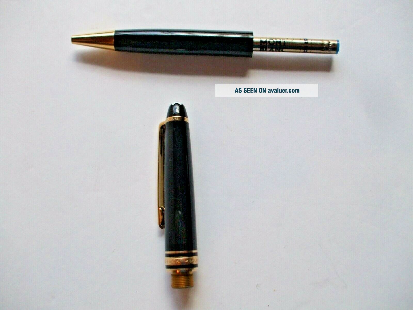 Vintage Montblanc Meisterstuck Classic Black With Gold Trim Ballpoint 