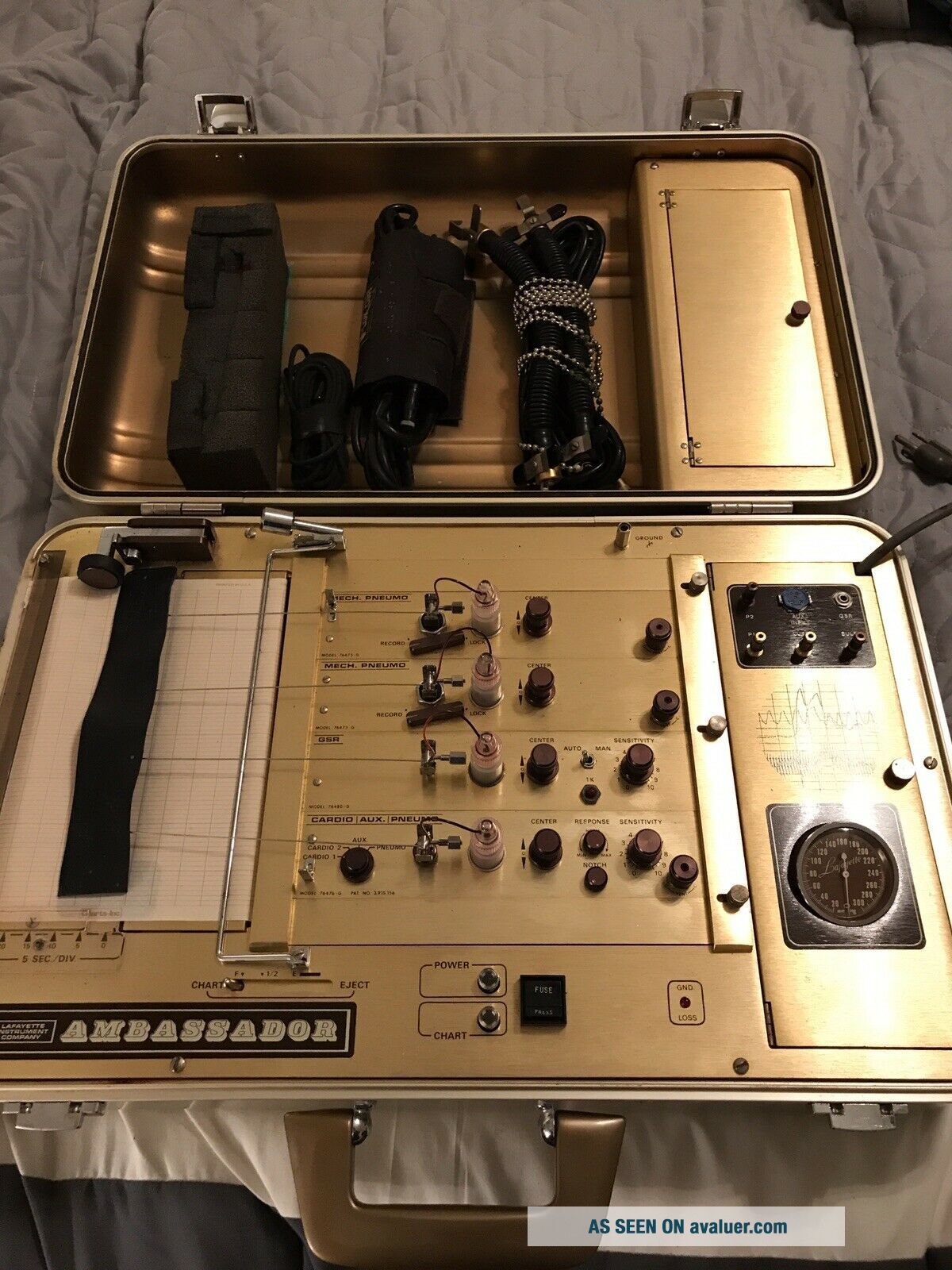 Lafayette Ambassador 4 - Channel Polygraph Lie Detector Machine - Vintage