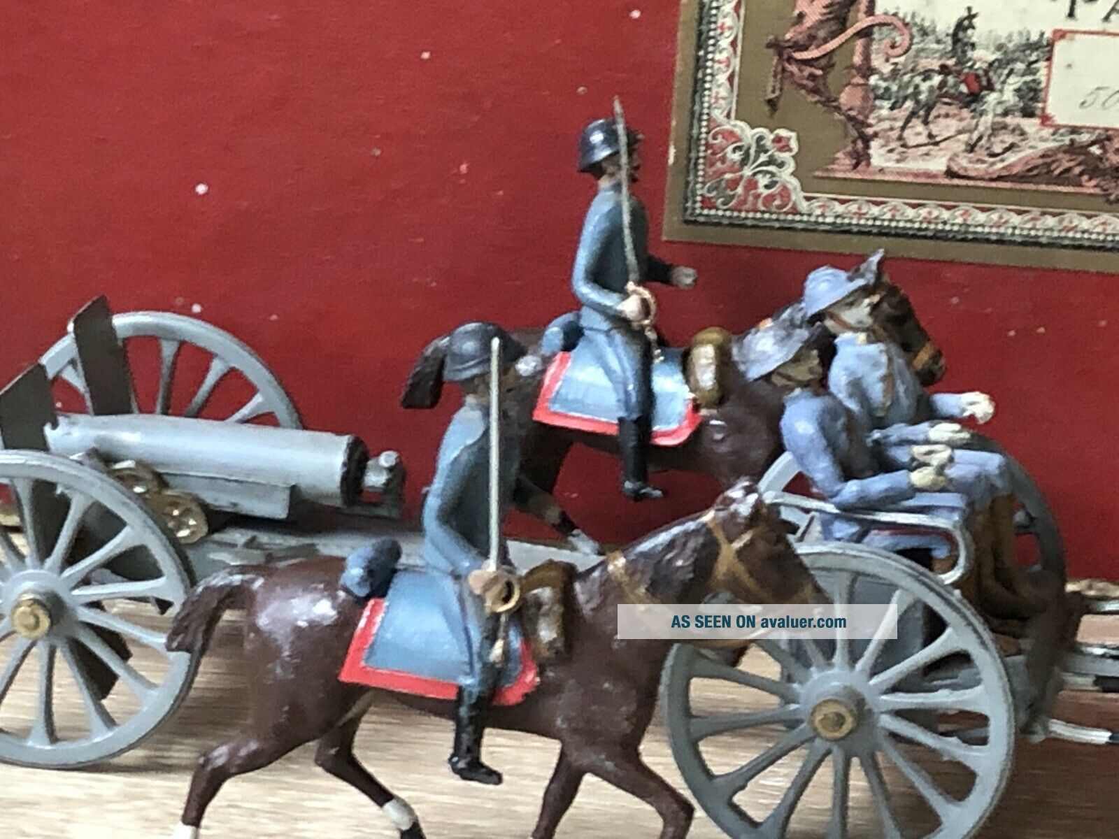 Cbg Mignot Ancien : Rare cavalier prussien à cheval Gerbeau