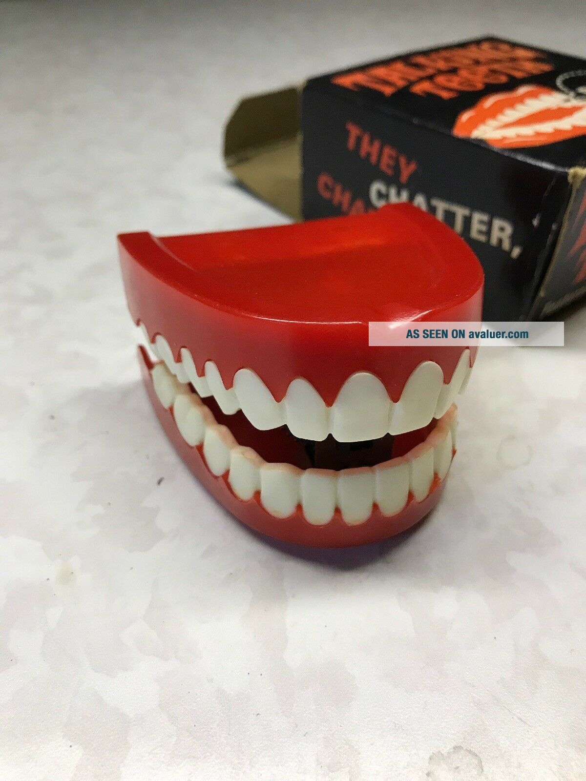 Vintage Toy Key Wind Up Teeth Talking Teeth Dental Dentist | #7003297