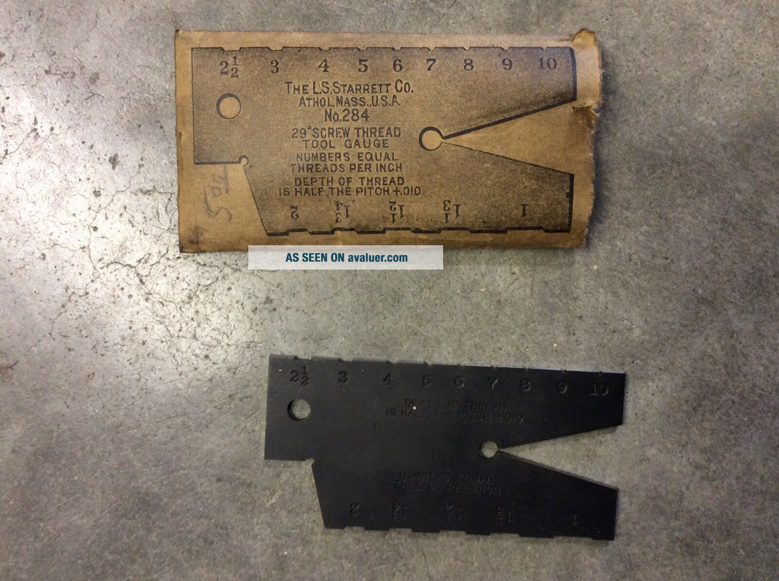 Starrett 284 29 Degrees Screw Thread Tool Guage In Sheath Vintage ...