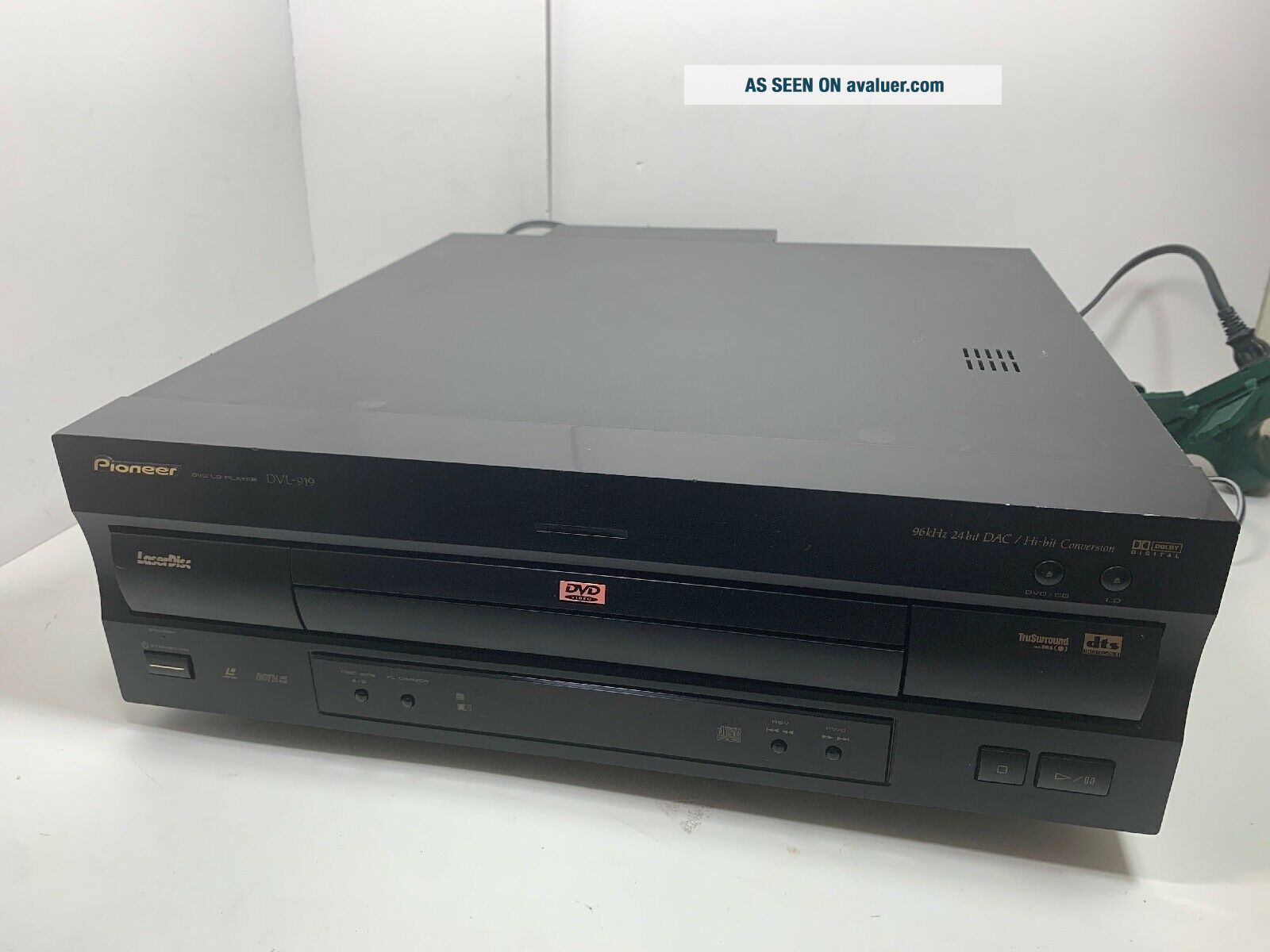 Pioneer DVL 919 DVD LaserDisc Player Black Made In Japan No Rem pioneer-dvl-919-dvd-laserdisc-player-black-made-in-japan-no-rem