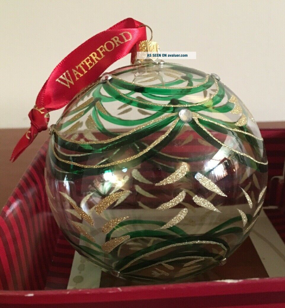 Vintage Waterford Holiday Heirlooms Ball Large Crystal Glass Christmas ...