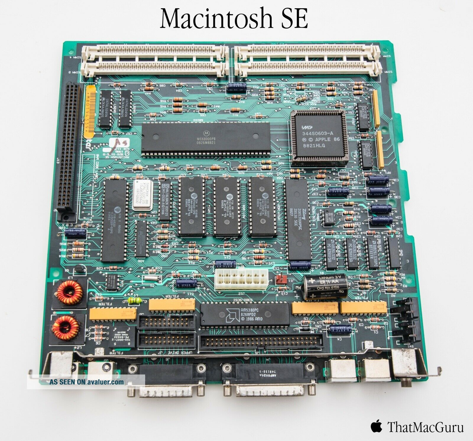 Apple Macintosh SE Logic Board / Motherboard M5010 820 - 0176 - B ...