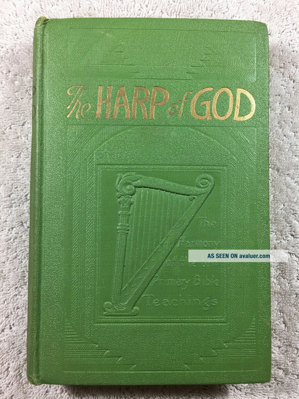 1928 The Harp Of God JF Rutherford Jehovahs Witnesses Watchtower IBSA ...