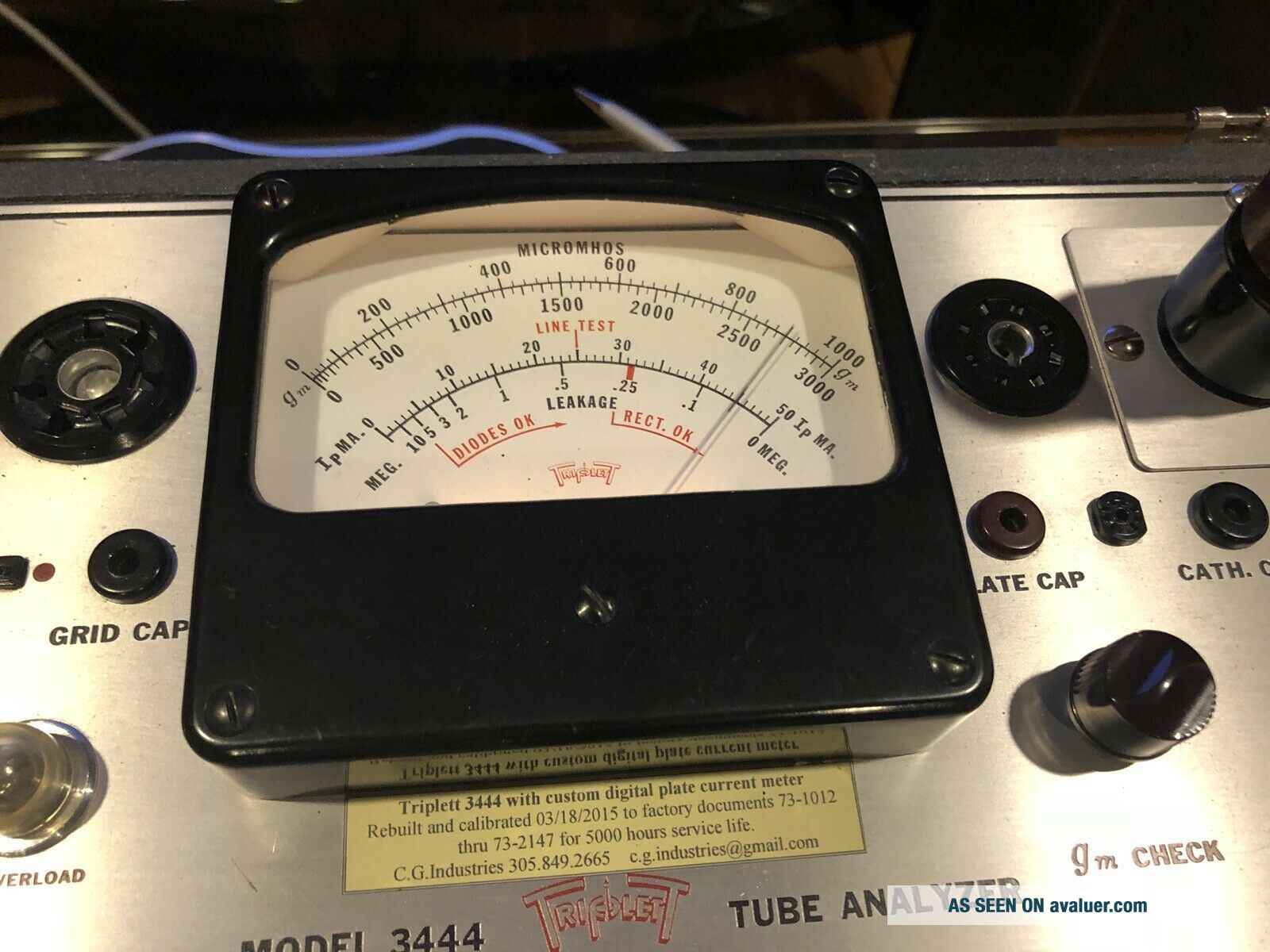 Ge Rectifier GE GZ34/5AR4 Rectifier Tube Triplett 3444 2700/2600 Good Rectifier/1850 ...
