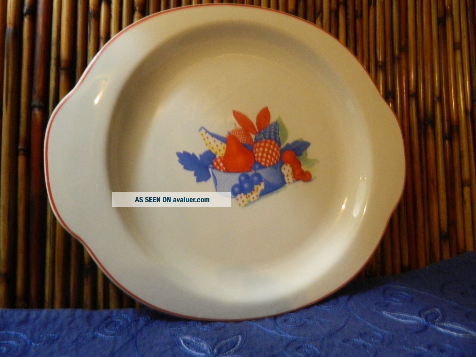Universal Platter Vintage Universal Pottery Cambridge Calico Fruit Platter | #7469734