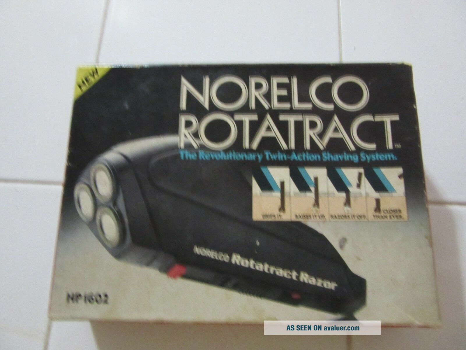 Vintage Norelco Rotatract Razor HP1602 Electric Shaver Triple Header ...