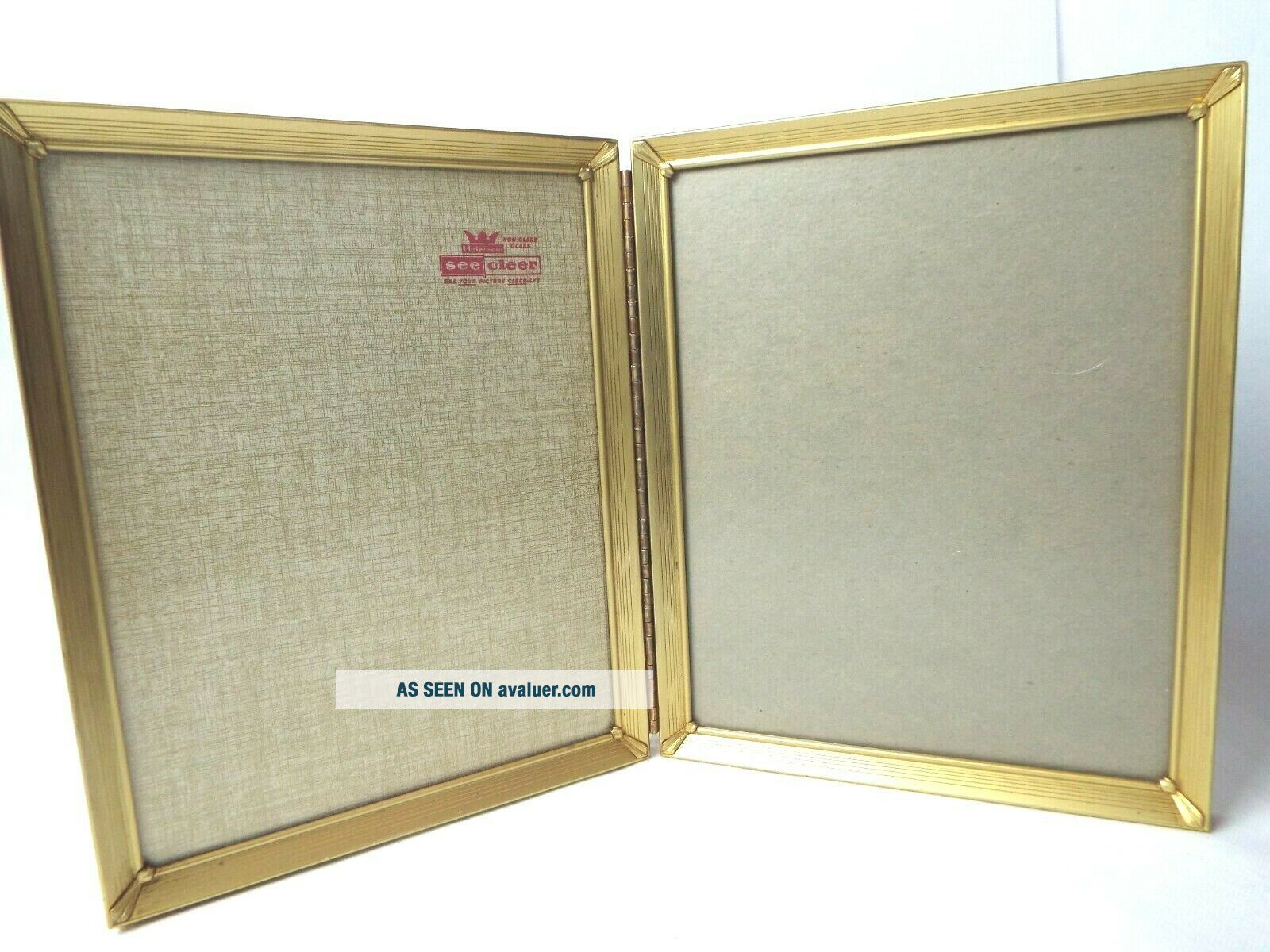 Vintage Heirloom Bi - Fold 8 X 10 Photo Picture Frame Gold Hinged ...