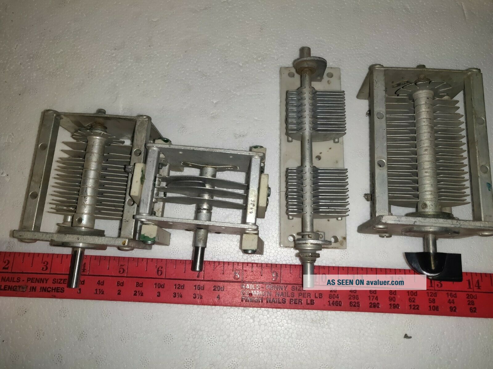 4 VARIABLE AIR CAPACITORS HAM AMATEUR RADIO 7558121 4 VARIABLE AIR CAPACITORS HAM AMATEUR RADIO 7558121