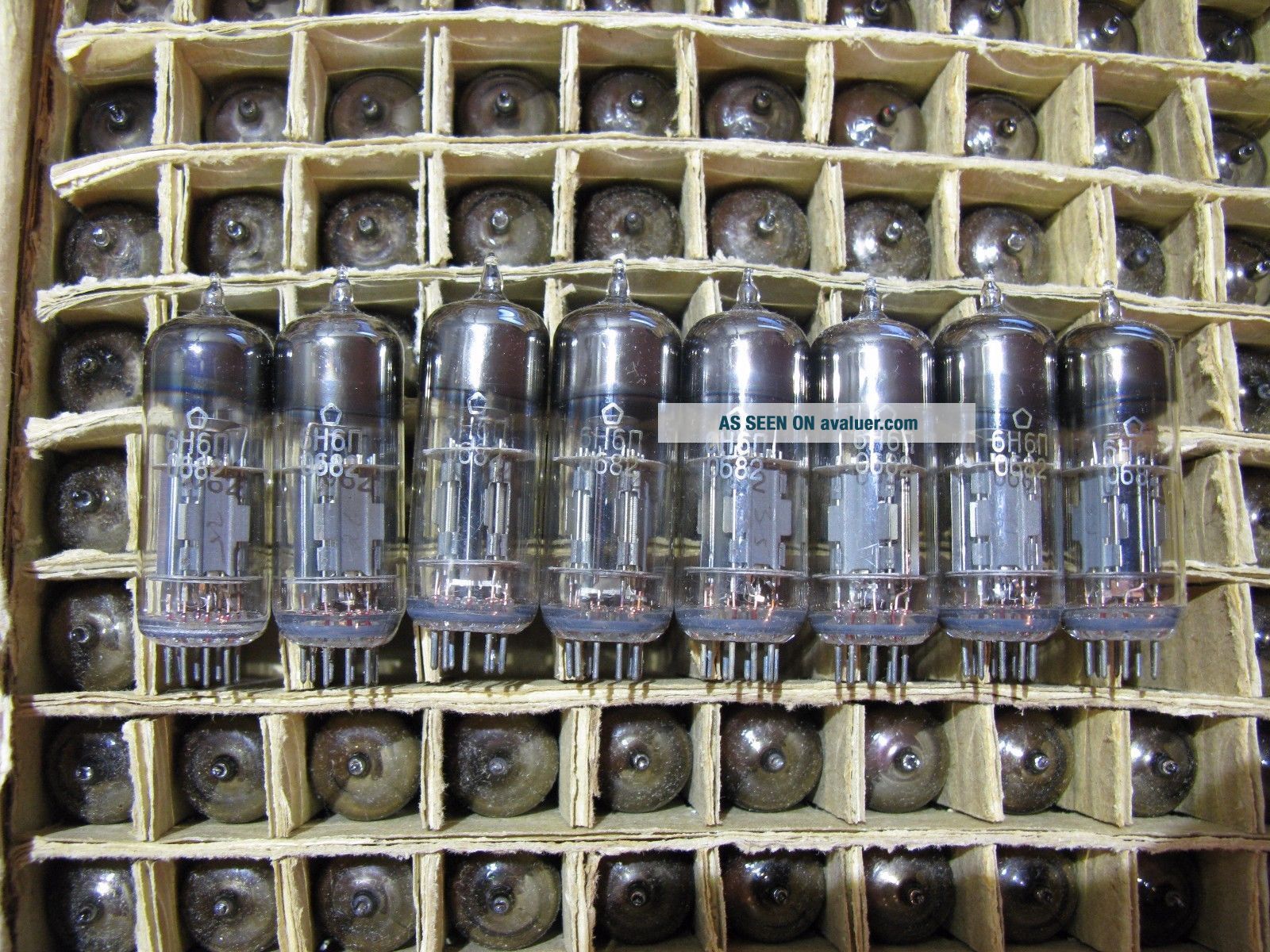 8x 6N6P / ECC99 / E182CC Soviet GOLD GRID Same Date Double Triode Tubes ...