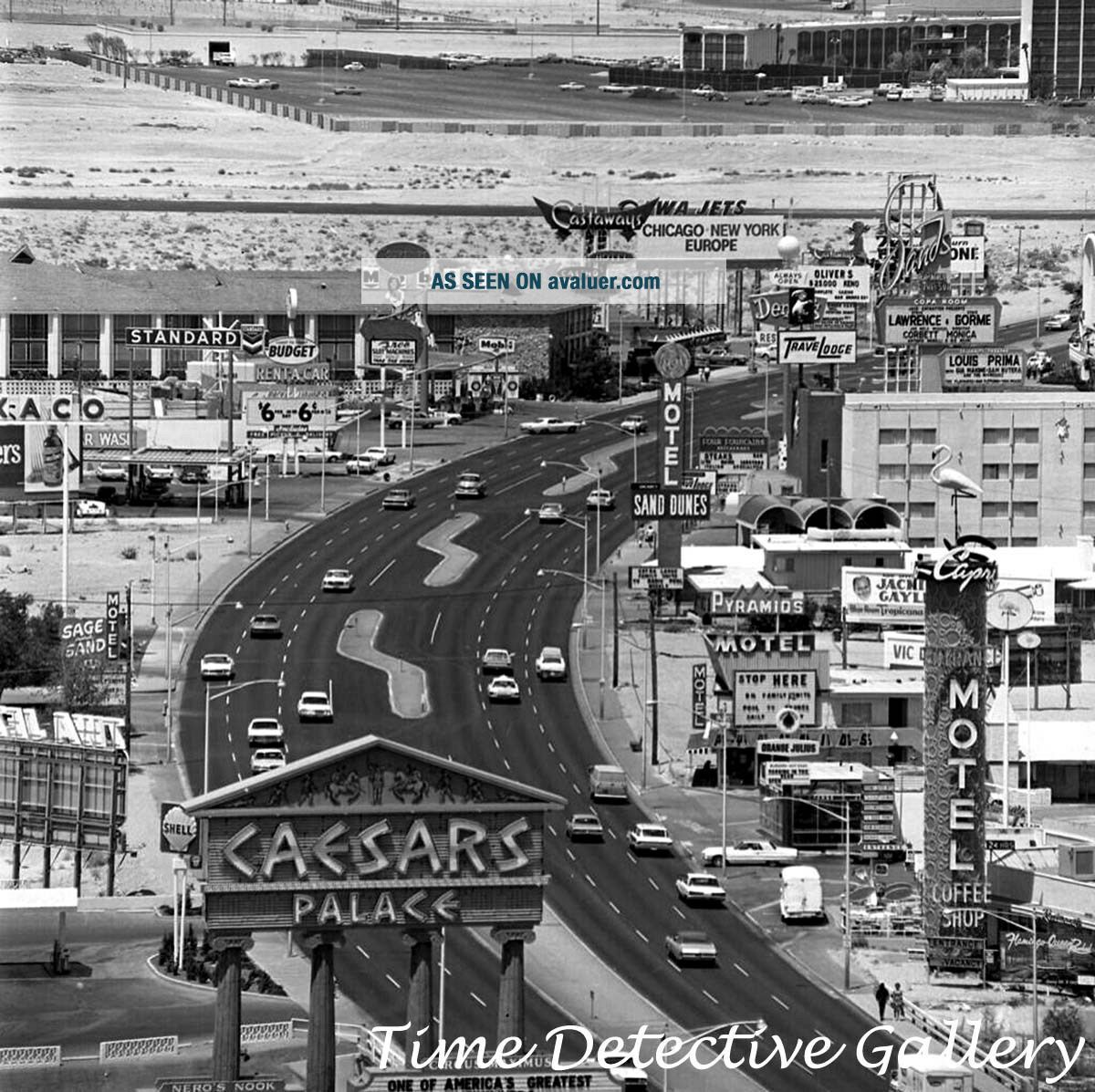 Las Vegas,  Nevada Strip - 1967 - Vintage Photo Print