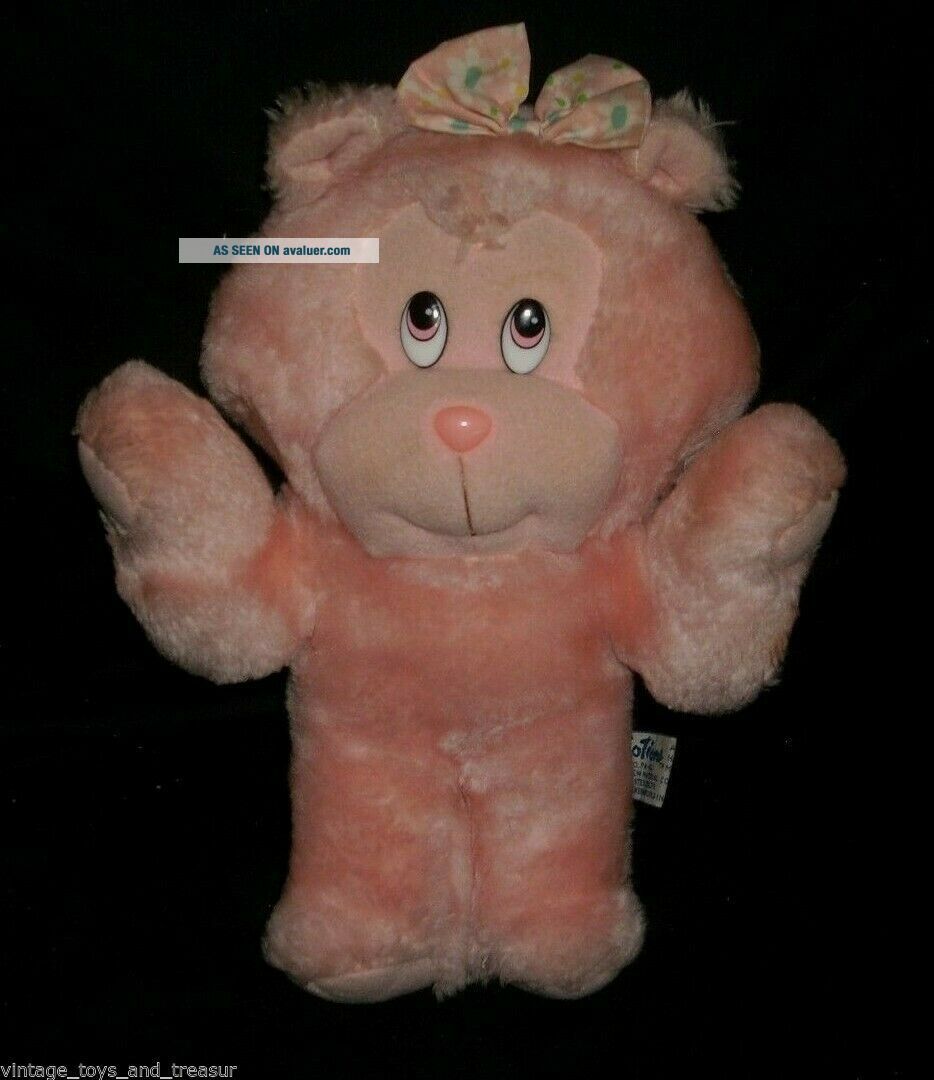 11 " VINTAGE 1984 EMOTIONS MATTEL PINK TEDDY BEAR STUFFED ANIMAL PLUSH ...