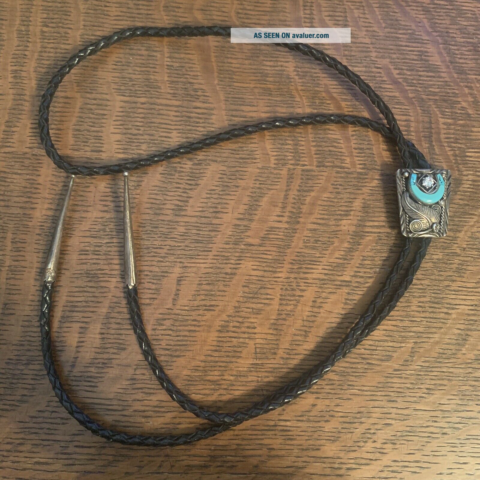 Sterling Silver Turquoise Vintage Bolo Tie Native American Hallmarked ...