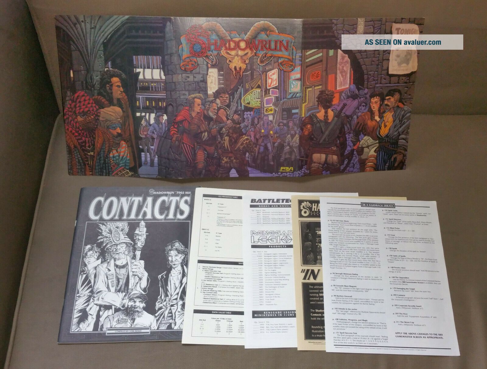 Shadowrun 7902 GM Screen And Contact Adventure Module - Vintage 1989 ...