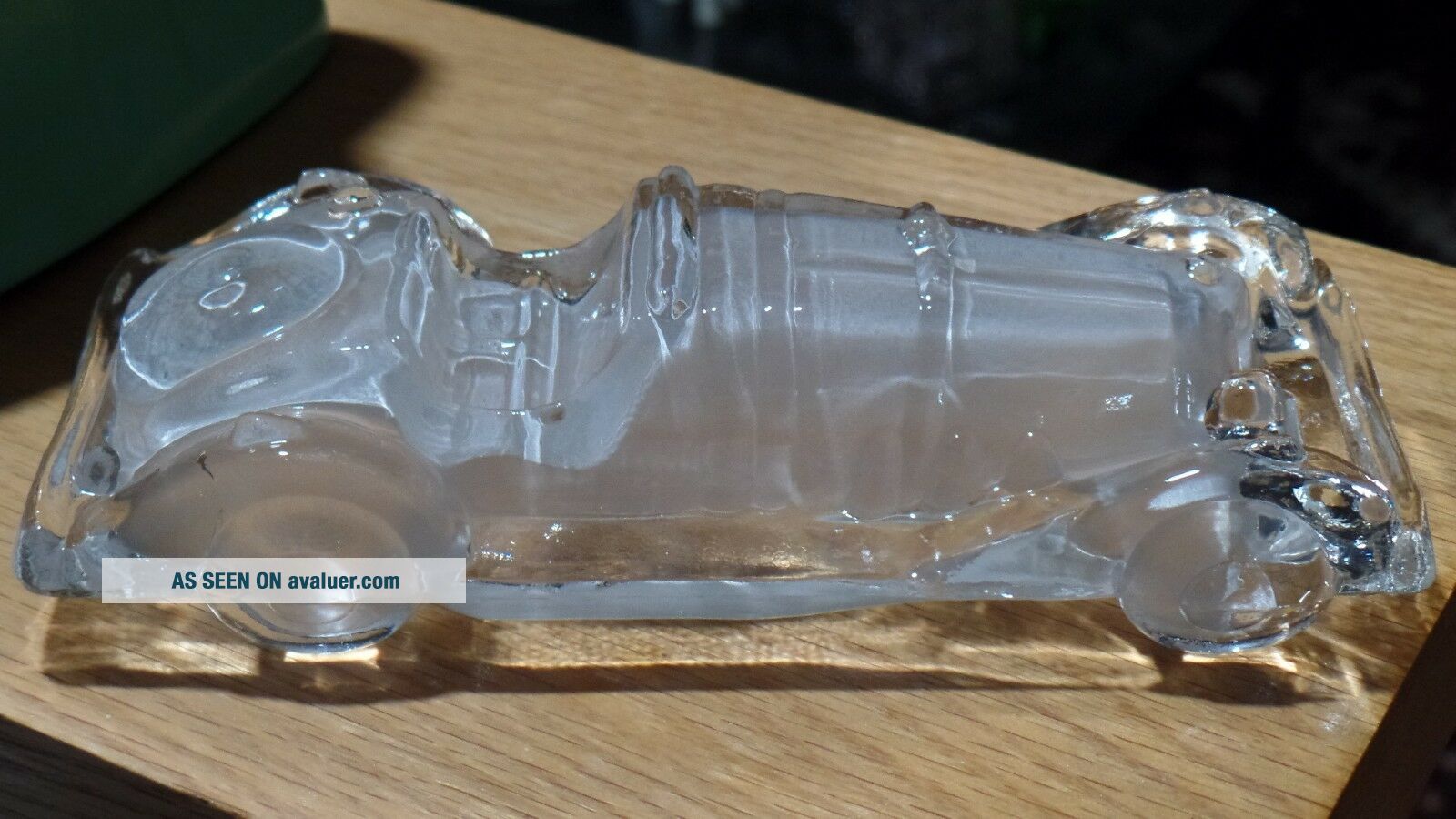 Vintage Mercedes Car Paperweight Clear And Frosted Glass | #7877293