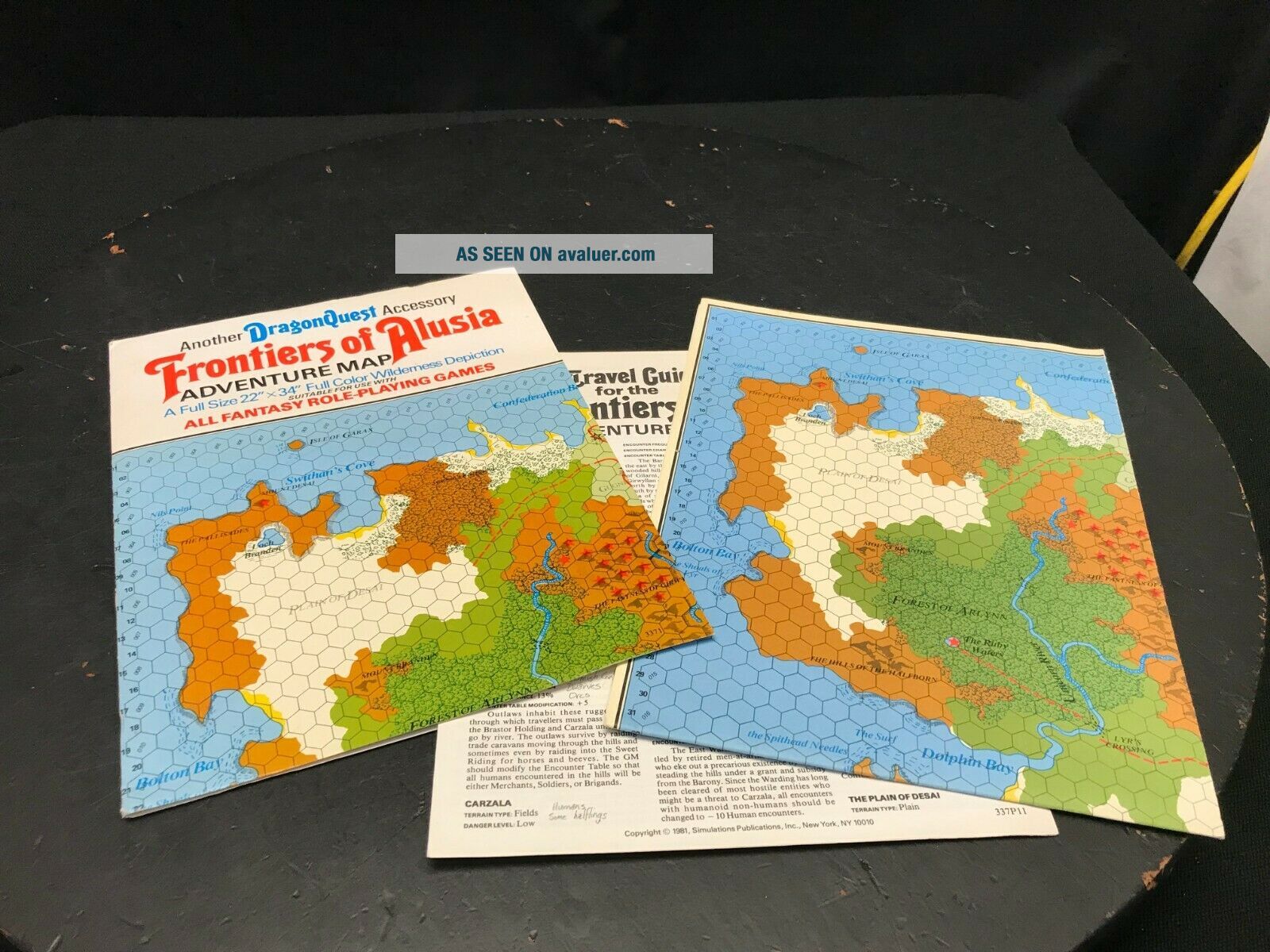 Vintage Map Frontiers Of Alusia Dragon Quest Games Role Playing ...