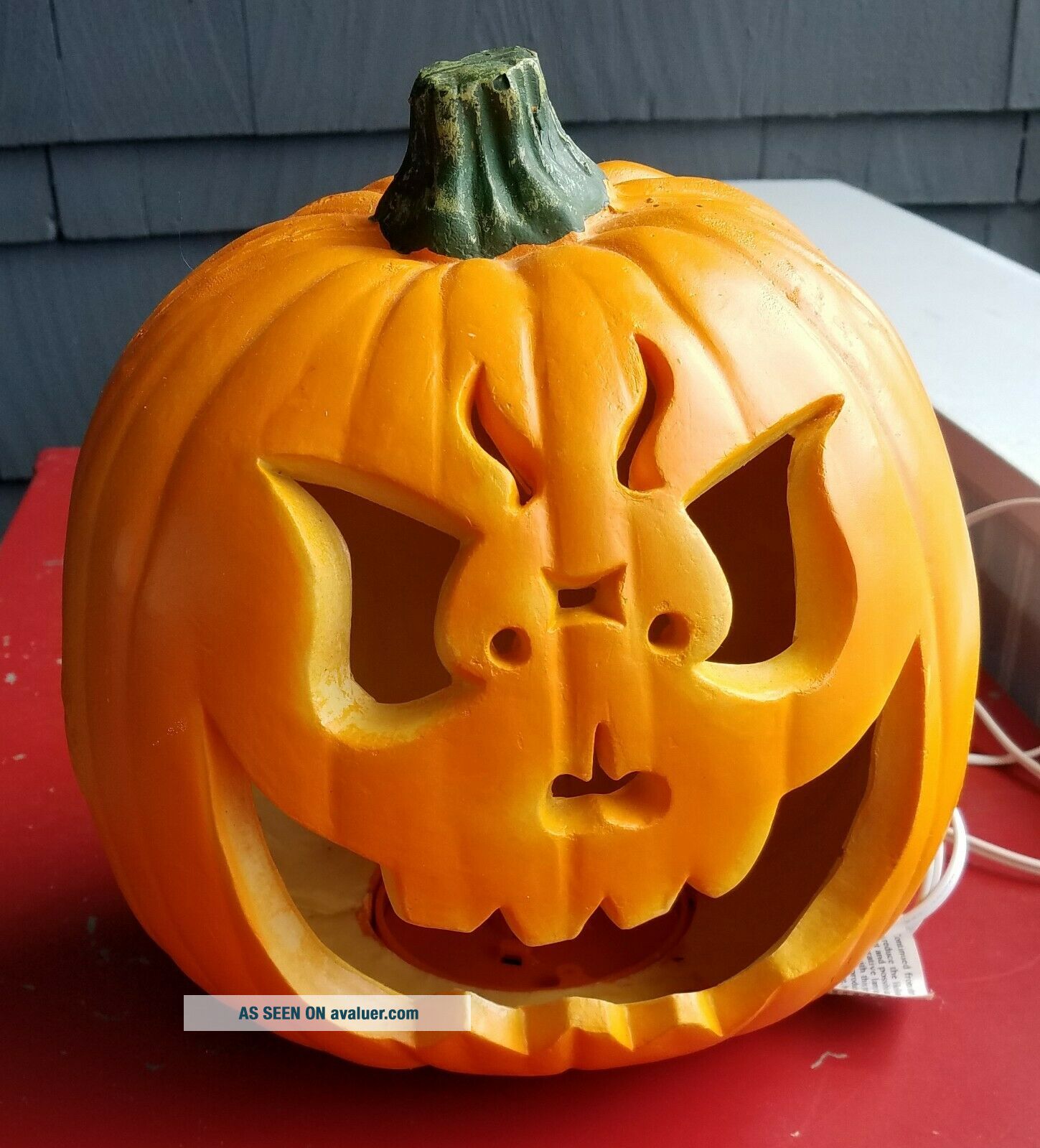Vintage Gemmy Pumpkin Jack O Lantern Light Up Foam Blow Mold Halloween ...