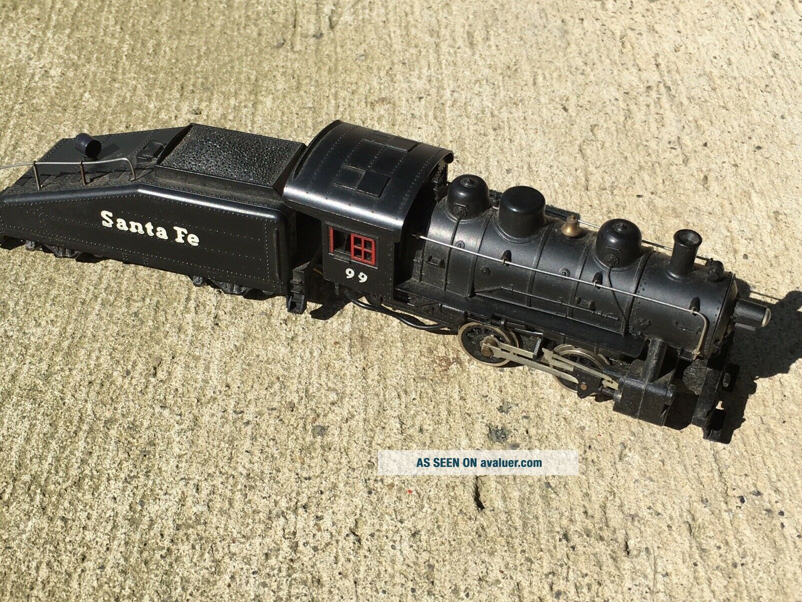 ATSF SANTA FE 0 - 4 - 0 SWITCHER STEAM LOCOMOTIVE & TENDER - VINTAGE HO ...
