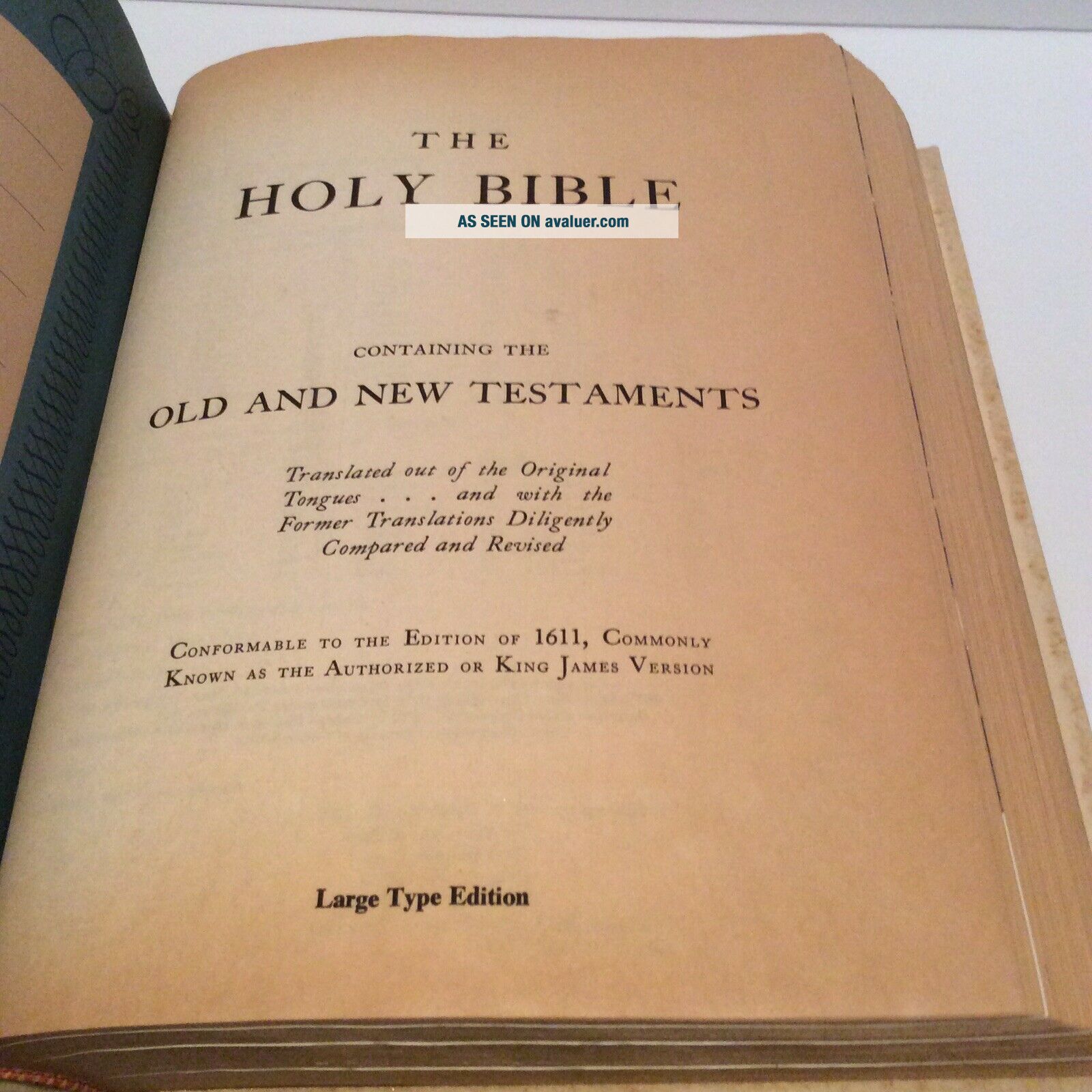 Vintage Holy Bible King James Version Red Letter Edition Regency Large ...