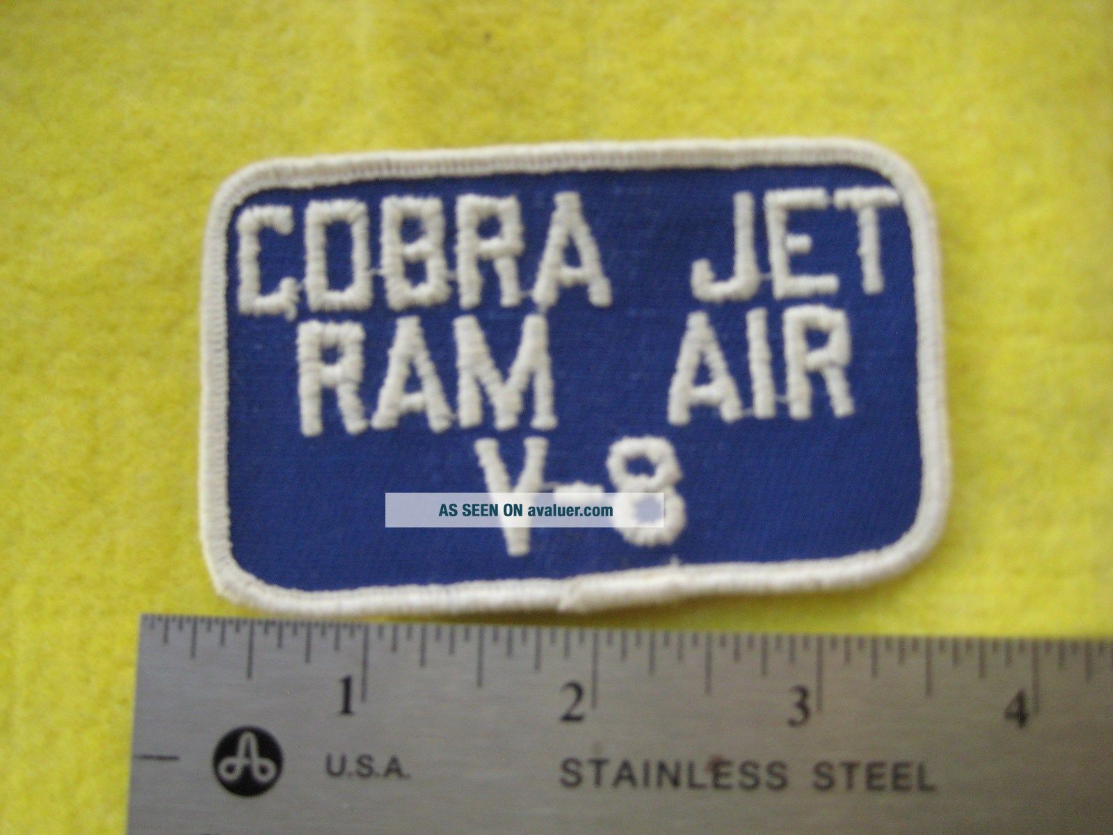 Vintage Ford Mustang Cobra Jet Ram Air V - 8 Racing Engine Patch | #8072891