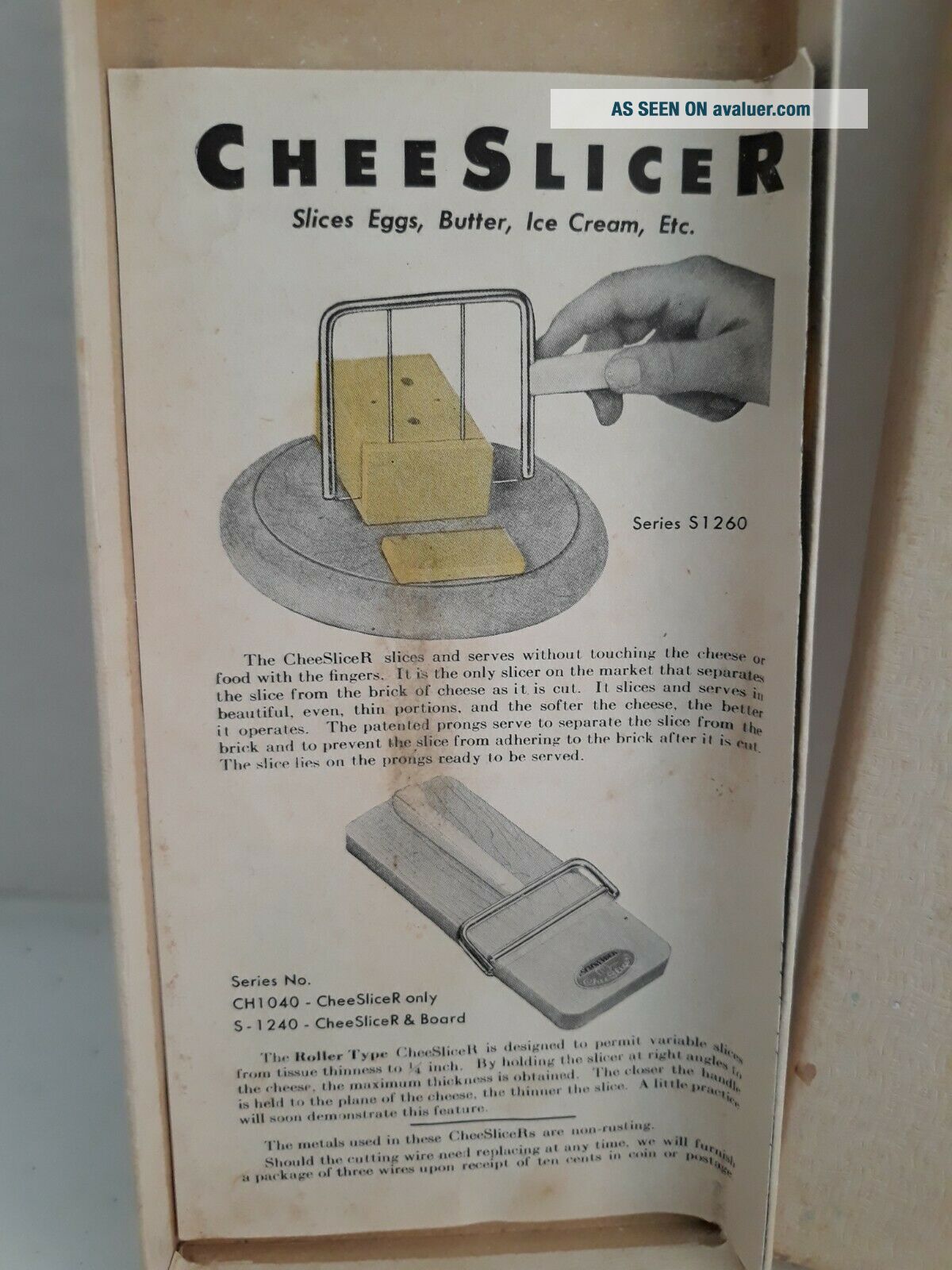 VINTAGE SCHNEIDER CHEESE CUTTER SLICER KITCHEN FOOD TOOL YELLOW ...
