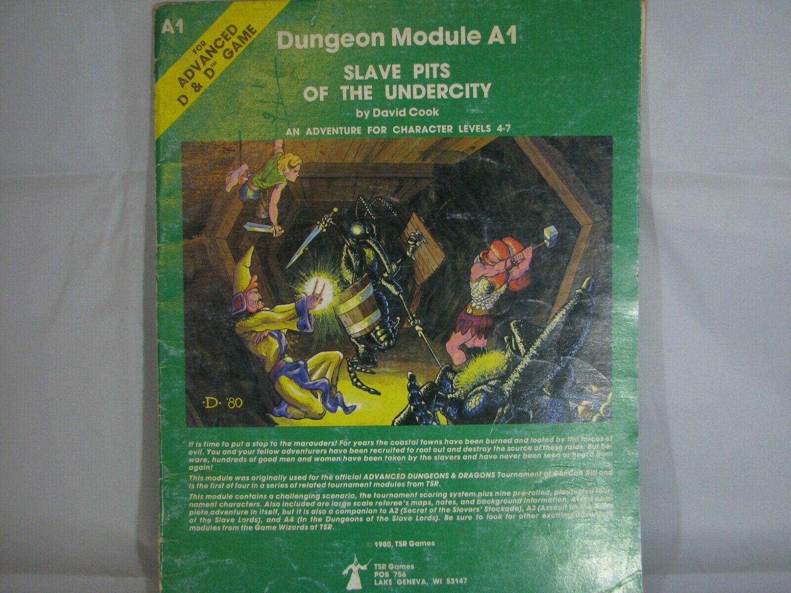 SLAVE PITS OF THE UNDERCITY A D&D Dungeons And Dragons TSR Module A1 ...