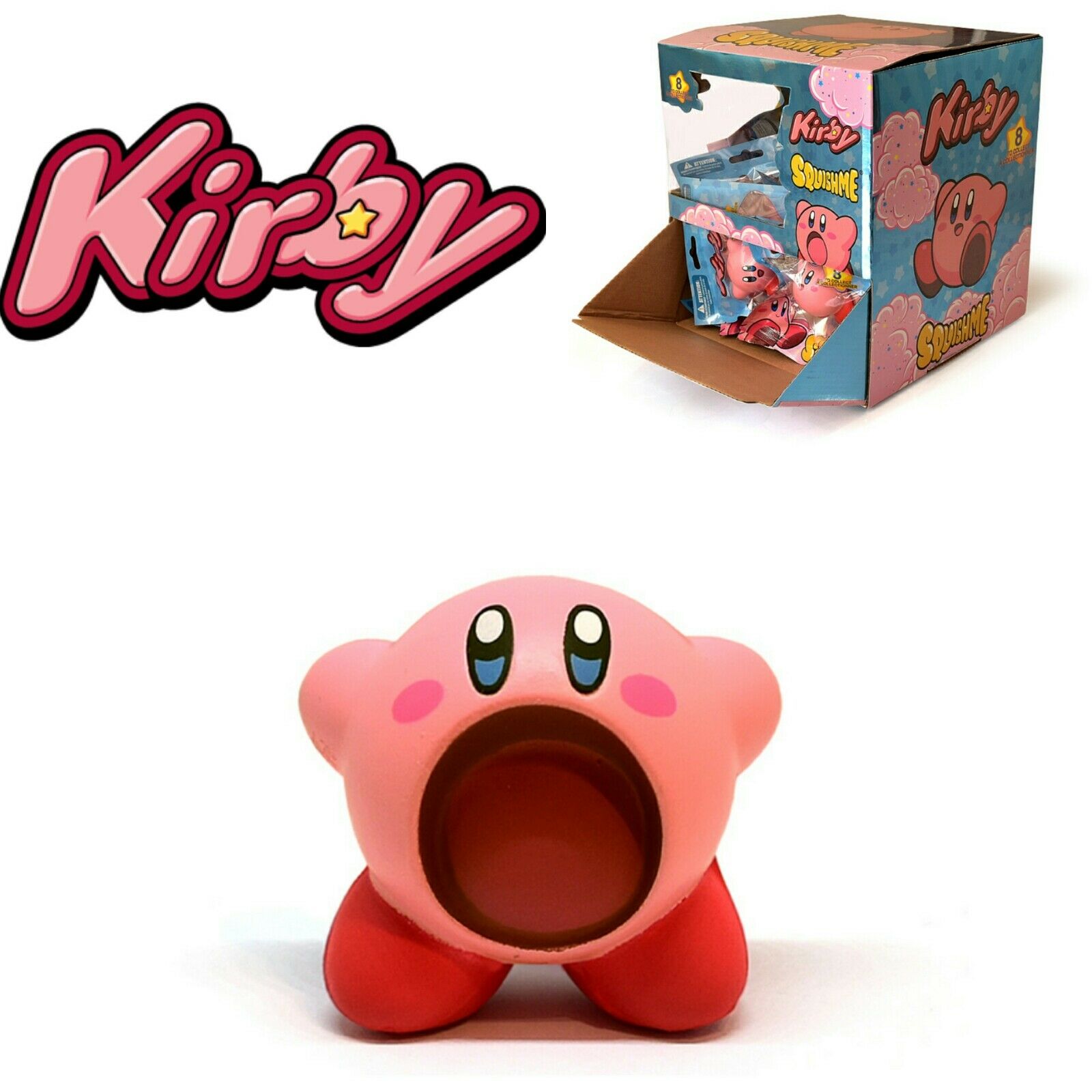 NINTENDO Squishme Kirby Inhaling Slow Rise Squeeze Toy Squishie | #22072059