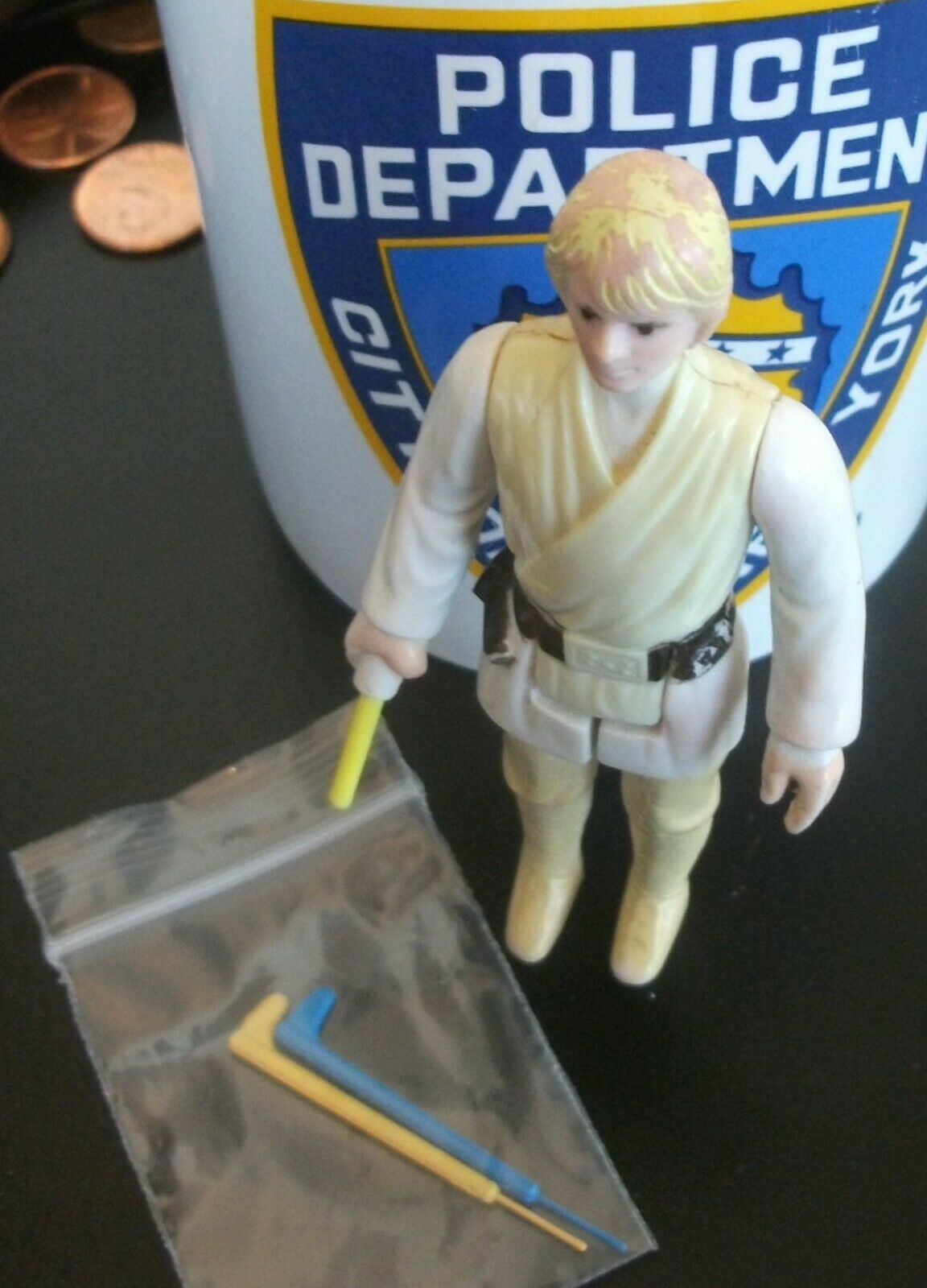 Vintage 1977 STAR WARS KENNER Farmboy Luke Skywalker Action Figure ...