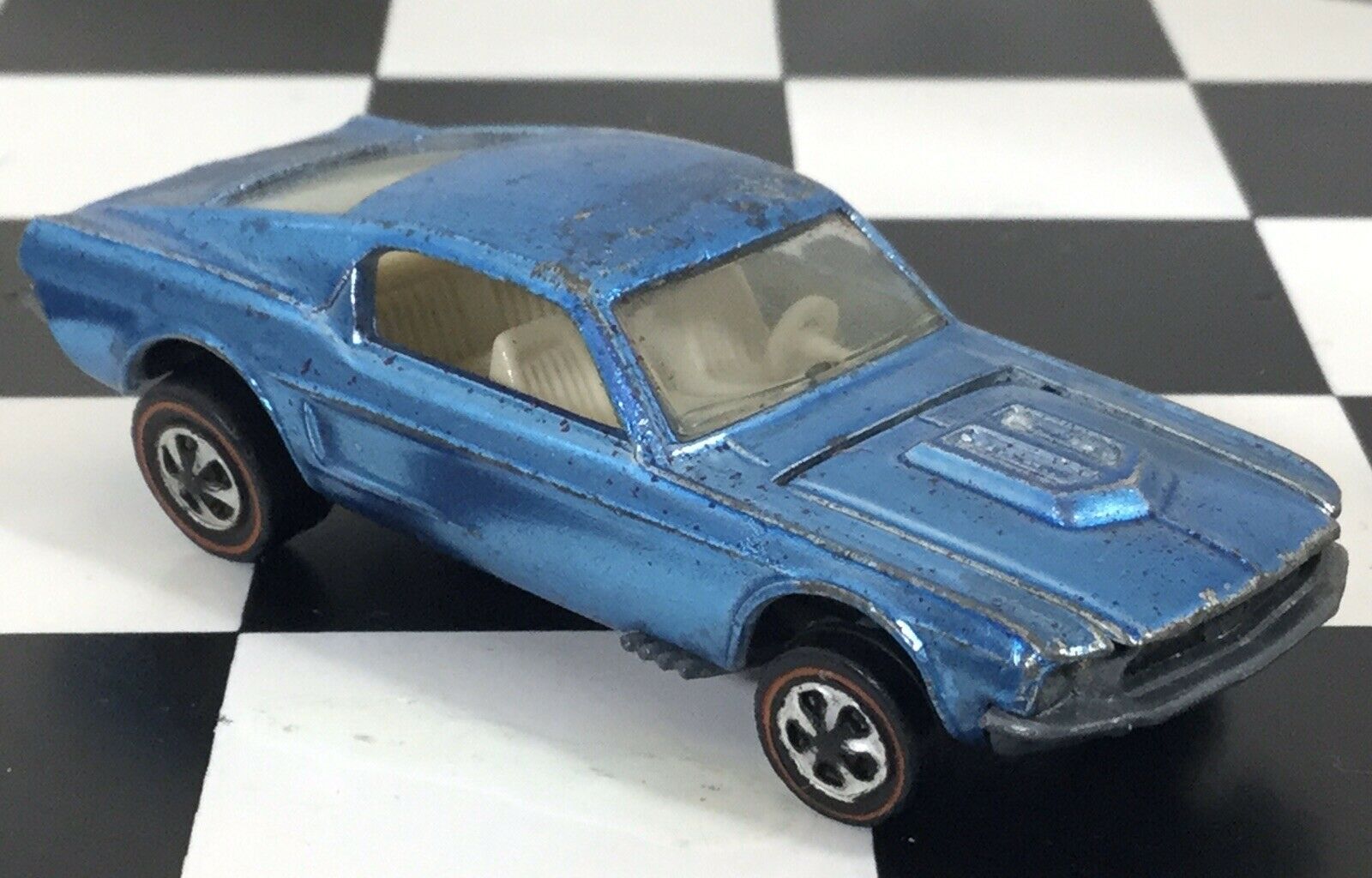 Vfth Rare VFTH Hot Wheels 1968 Redline Ice Blue Custom Ford Mustang 1/64 ...