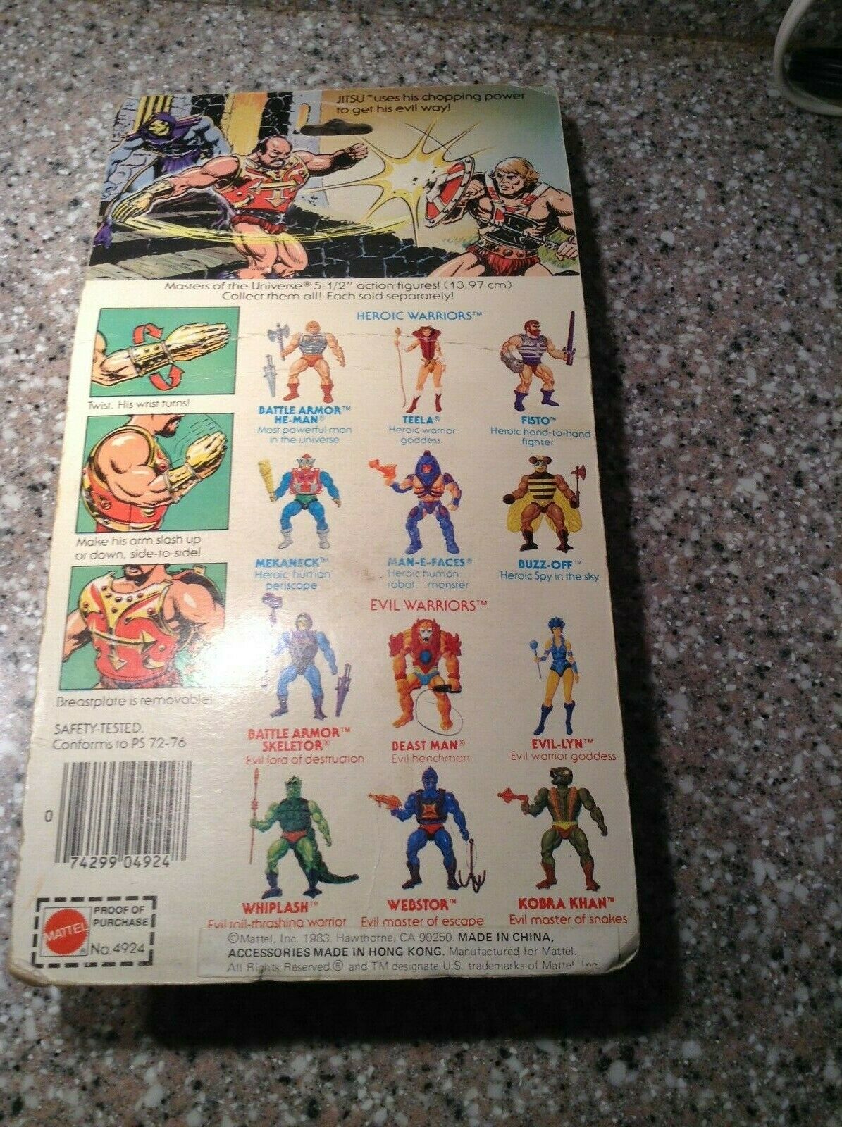 Figurine Jitsu Hard Head - Masters Of The Universe Mattel 1985
