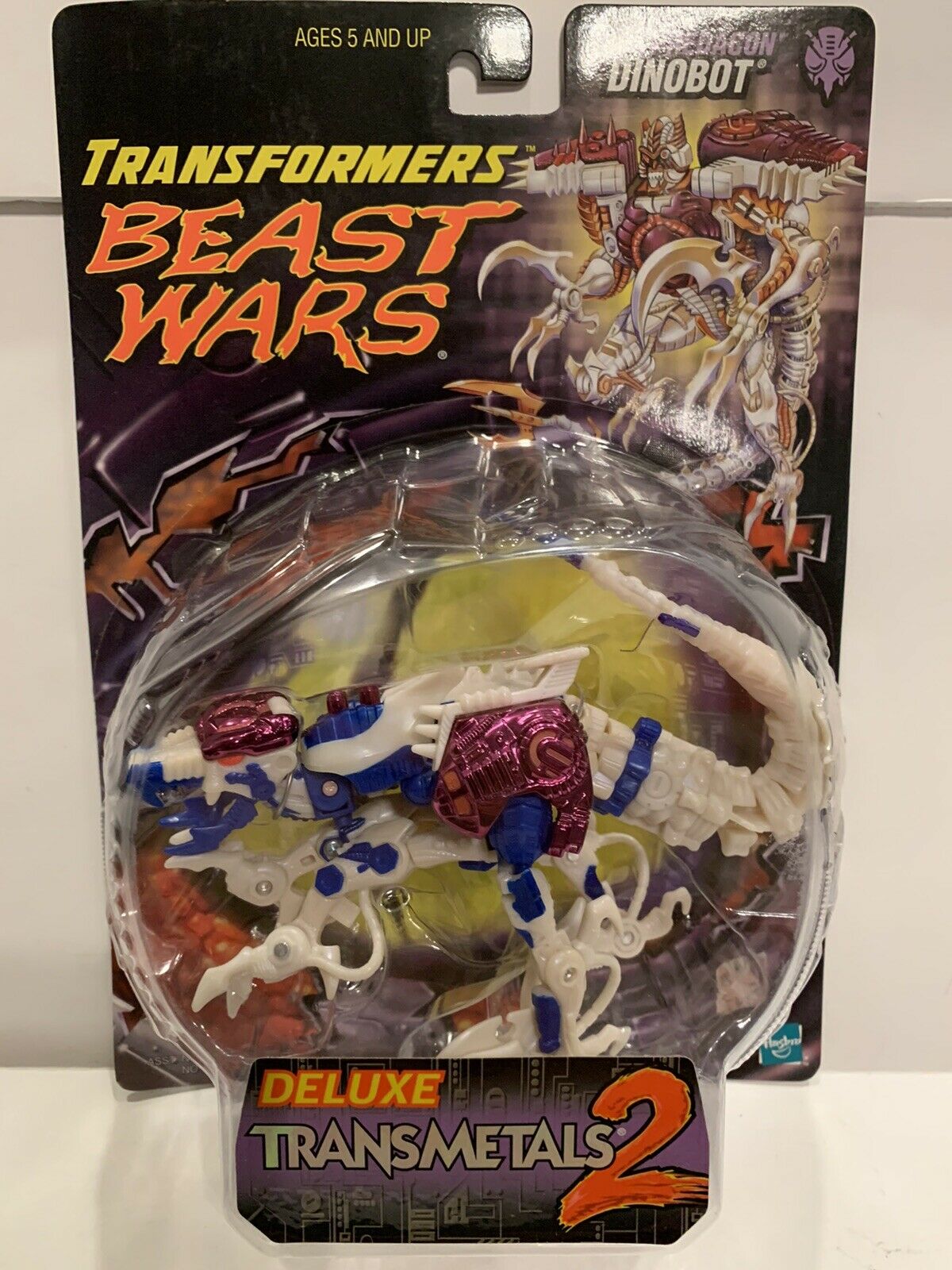 Transformerspredacon Key Transformers Beast Wars Deluxe Transmetal 2 Dinobot Predacon White MOSC ...