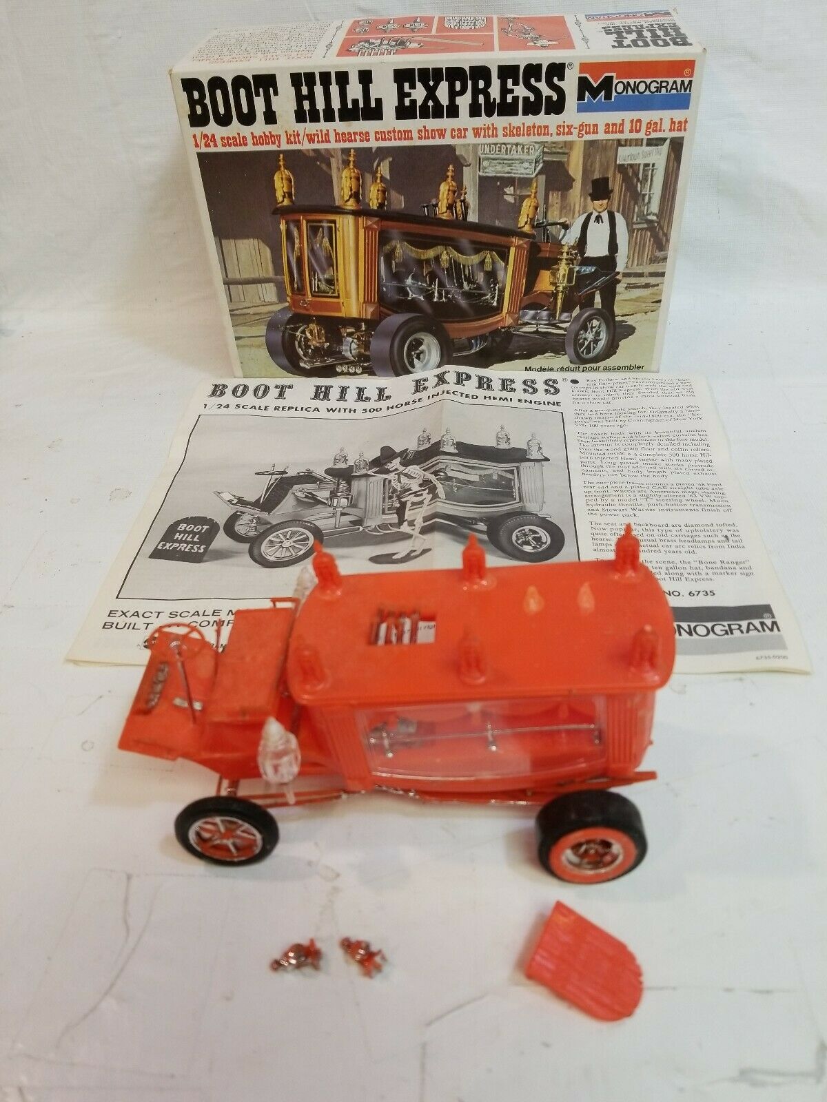 VINTAGE 1967 MONOGRAM Boot Hill EXPRESS 1/24 SCALE BUILT MODEL ORIG BOX ...
