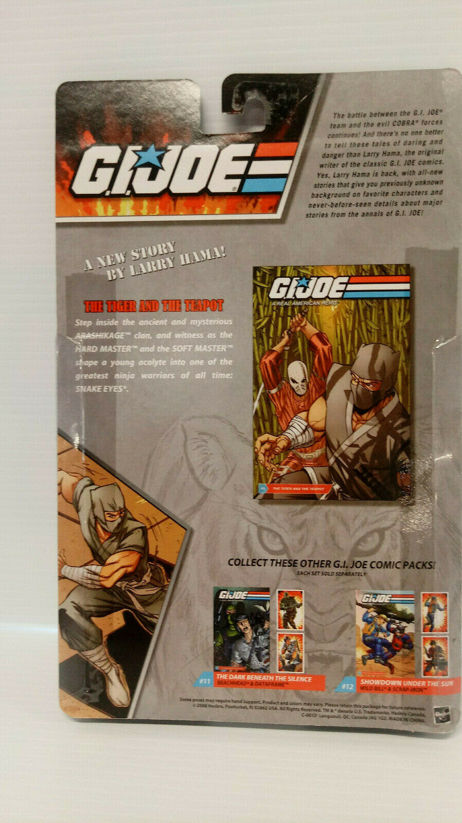 Hard Master Snake Eyes GI Joe Hasbro 25th Anniversay Comic Pack Book ...