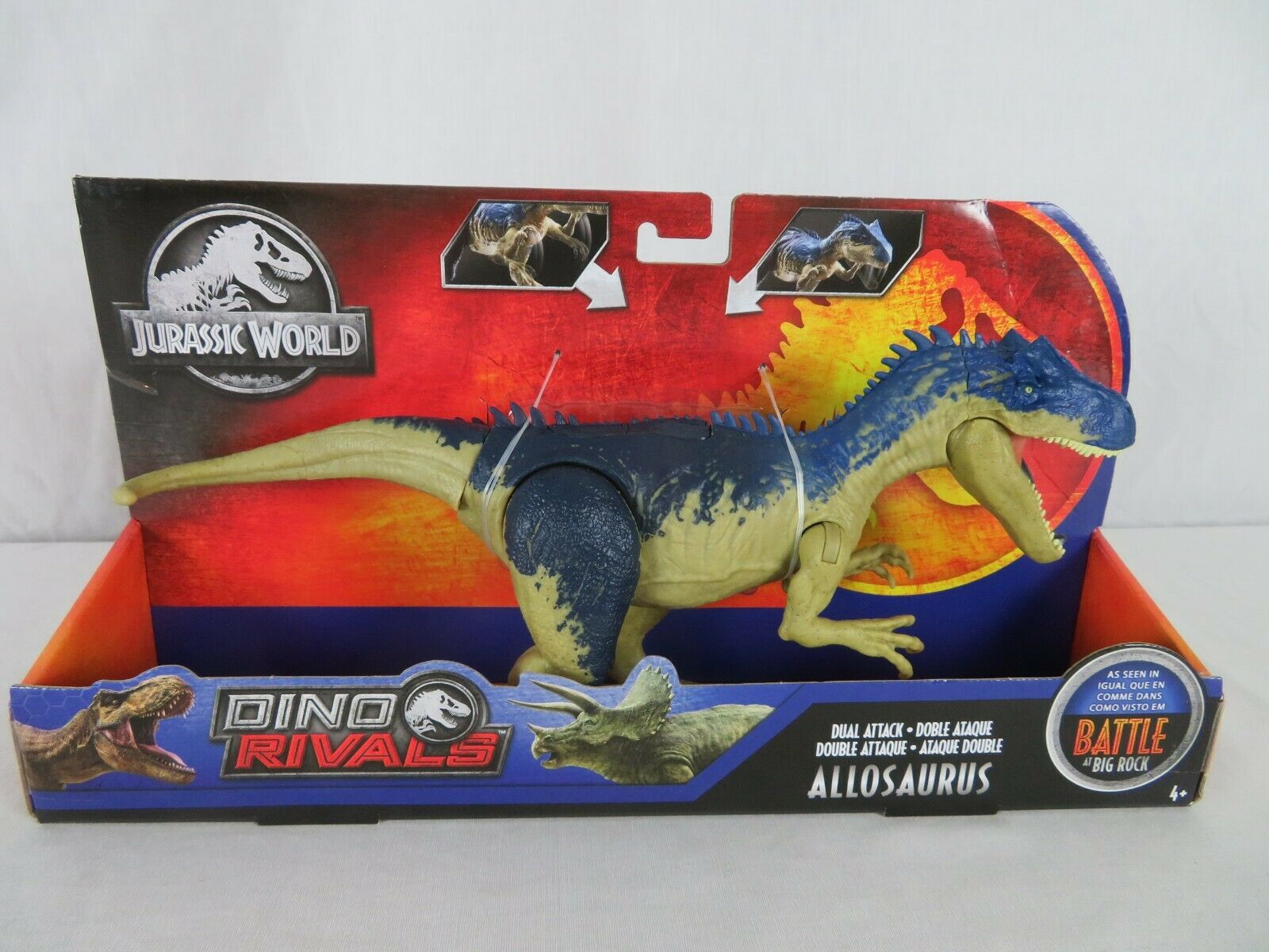 Jurassic World Dino Rivals Allosaurus Dual Attack Action Figure 2018 ...