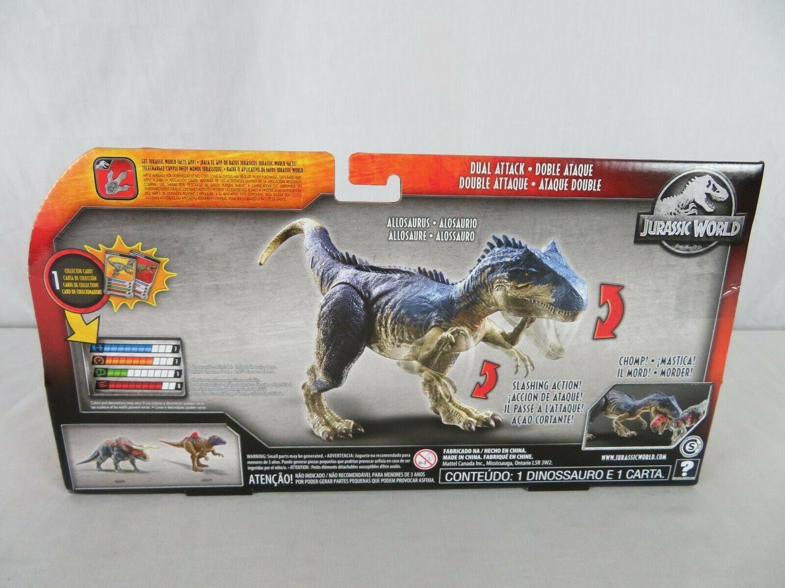 Jurassic World Dino Rivals Allosaurus Dual Attack Action Figure 2018 ...