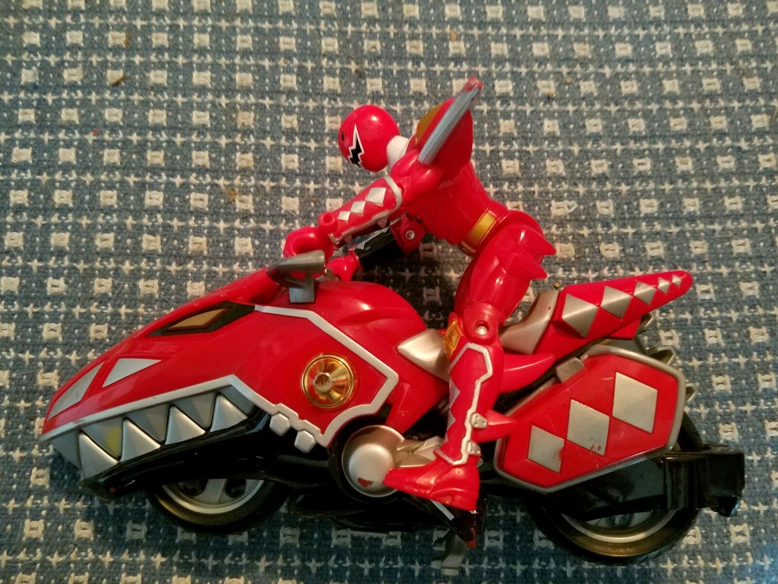 Bandai Power Rangers Dino Thunder Red Raptor Cycle Red Ranger | #21604407