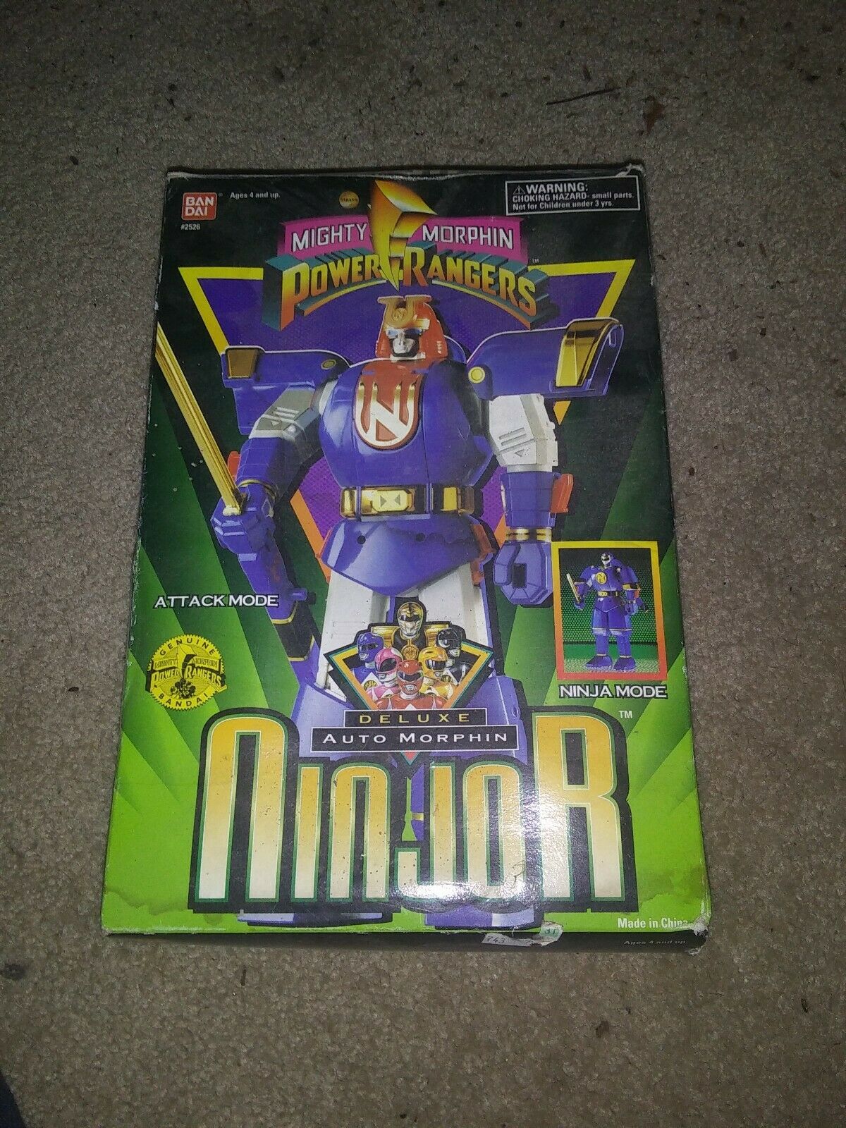 1995 MIGHTY MORPHING POWER RANGERS DELUXE AUTO MORPHIN NINJOR COMPLETE ...