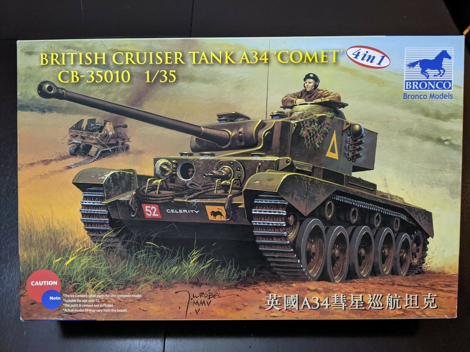 1/35 Bronco Models British Tank A - 34 Comet CB - 35010 With LionMarc ...