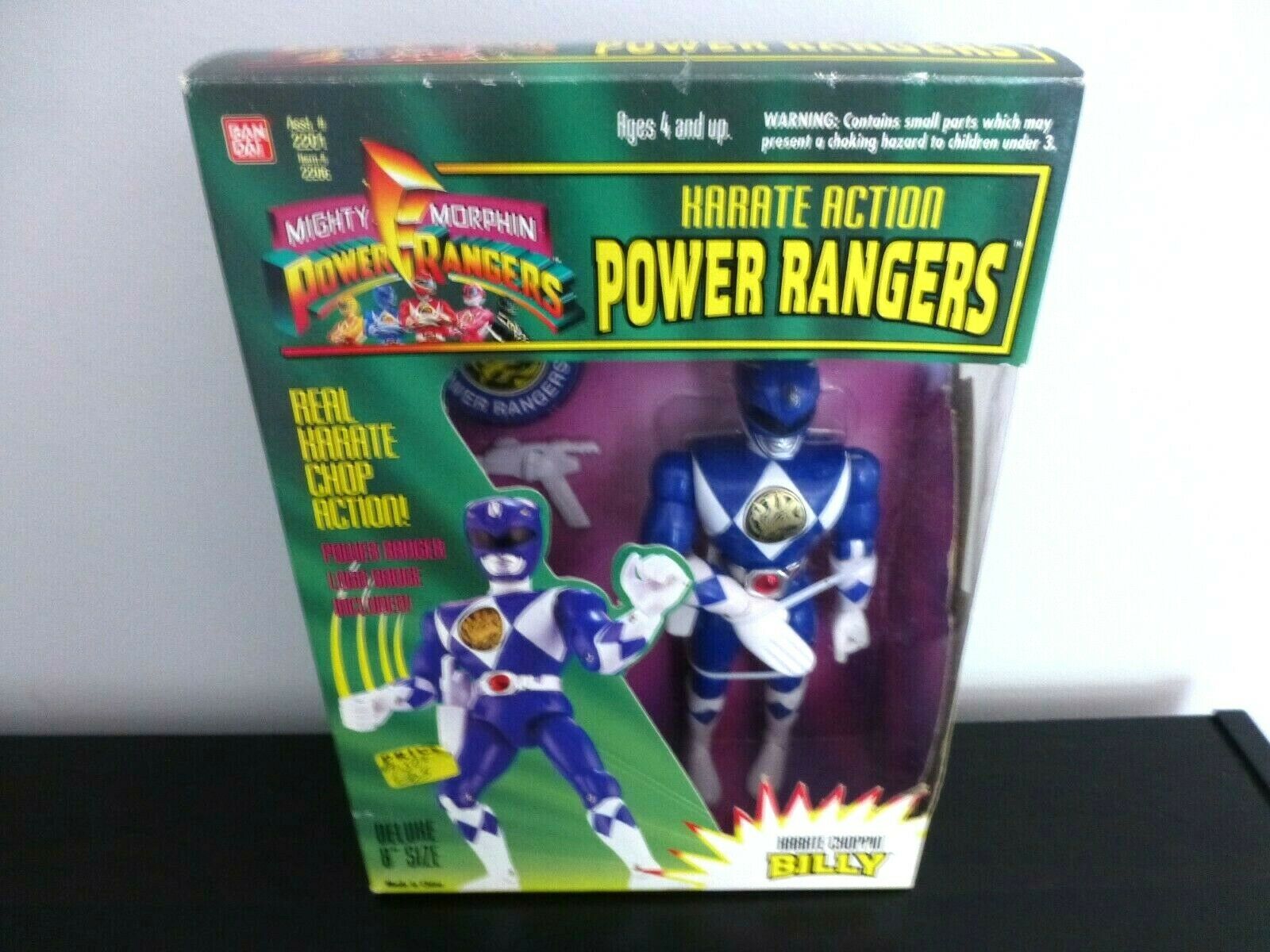 NIB 1994 Mighty Morphin Power Rangers BILLY Karate Action Figure Bandai ...