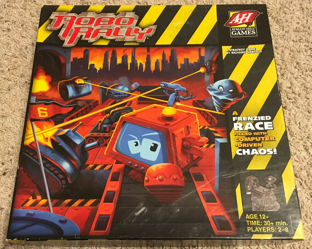 Robo Rally Fll ROBO RALLY COMPLETE Unpunched/Unplayed Avalon Hill Game 2005 Richard ...