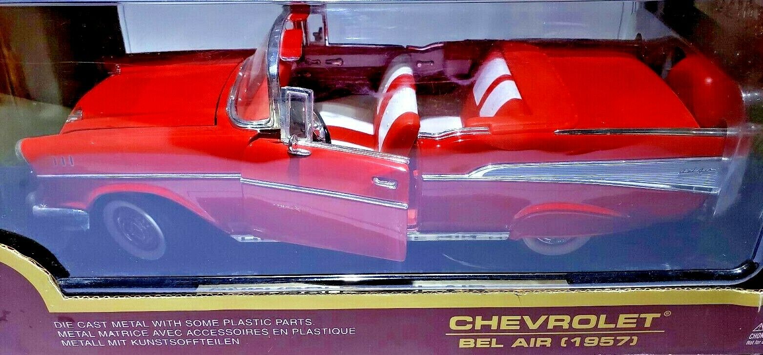 Miniature Chevrolet Bel Air 1956 Cabriolet - Yat Ming 1/18 - Road Legends - Verte