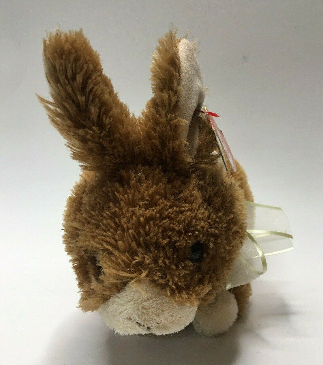 TY CLASSIC PLUSH FIELDING The BUNNY Brown Rabbit Yellow Bow | #22157126