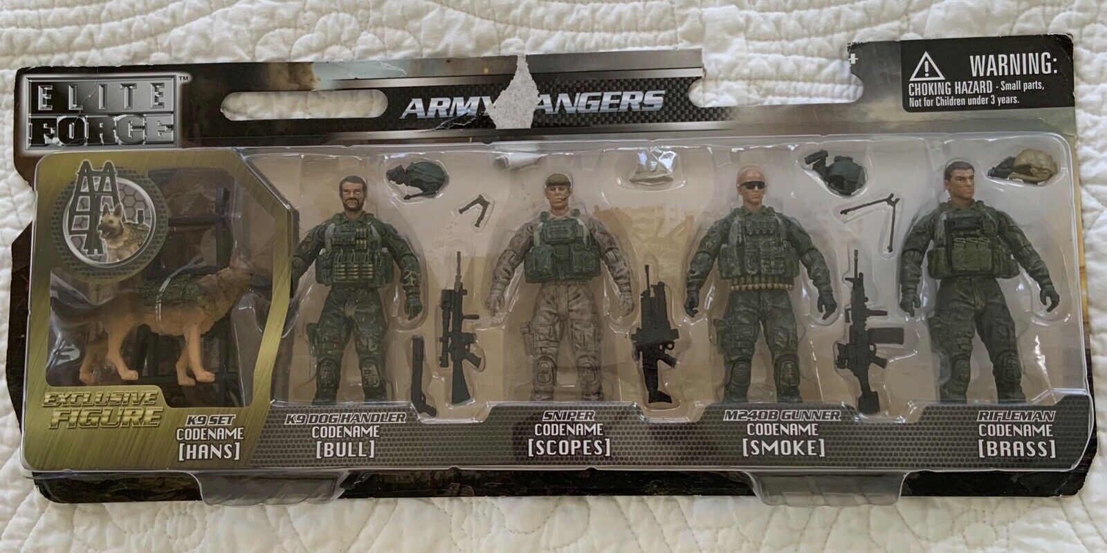 Elite Force Army Rangers 4 1/2 Inch Action Figures With Dog And ...