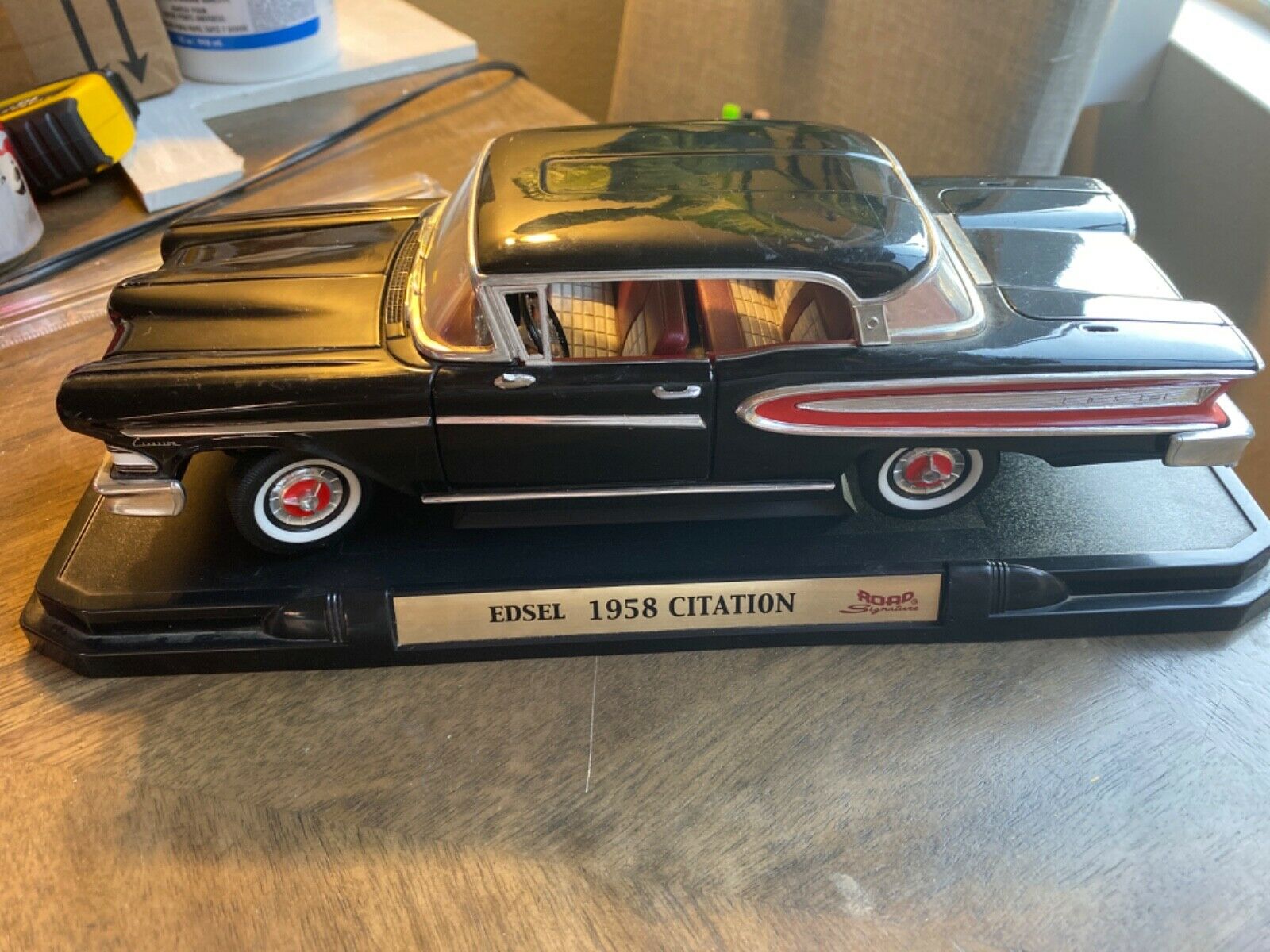 1958 EDSEL CITATION HARDTOP BLACK/ RED 1:18 DIECAST MODEL CAR BY ROAD ...