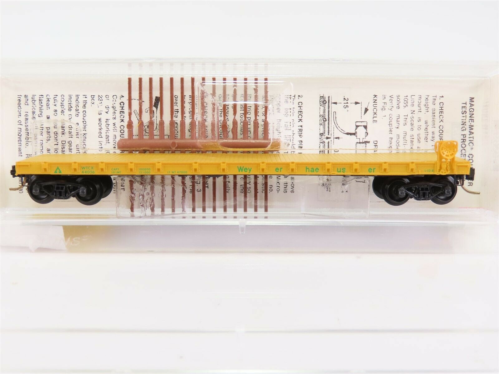 Micro Line Scale N Scale Micro - Trains Line MTL 44050 WTCX Weyerhaeuser 50 ' Flat Car ...