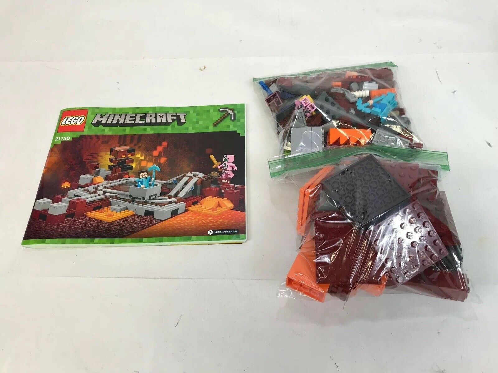 Lego Minecraft Set 21130 The Nether Railway Complete With Instructions ...